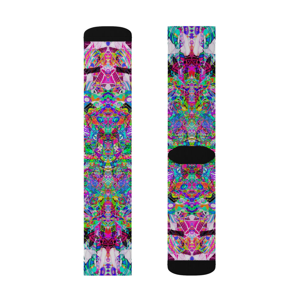 Floating Forever 2 Socks — Vibrant Tie-Dye Pattern Crew Socks