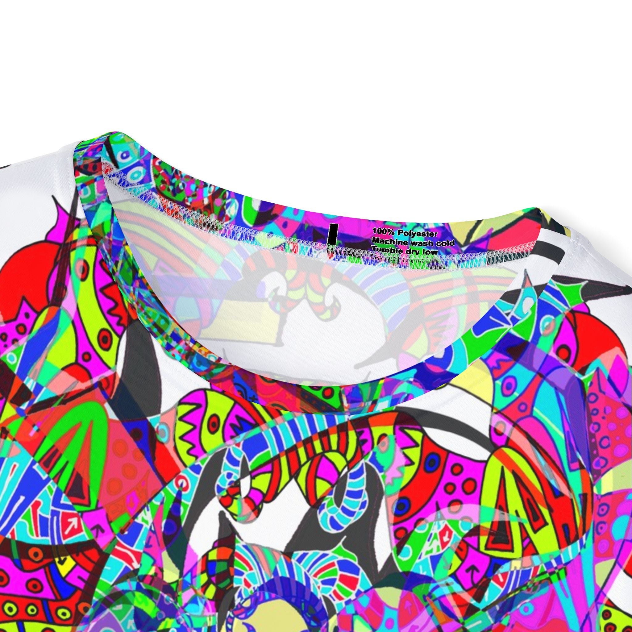 Neon Waffle Monster 12 - Psychedelic Floral Men's Sports Jersey — All-Over Print Vibrant Athletic Wear