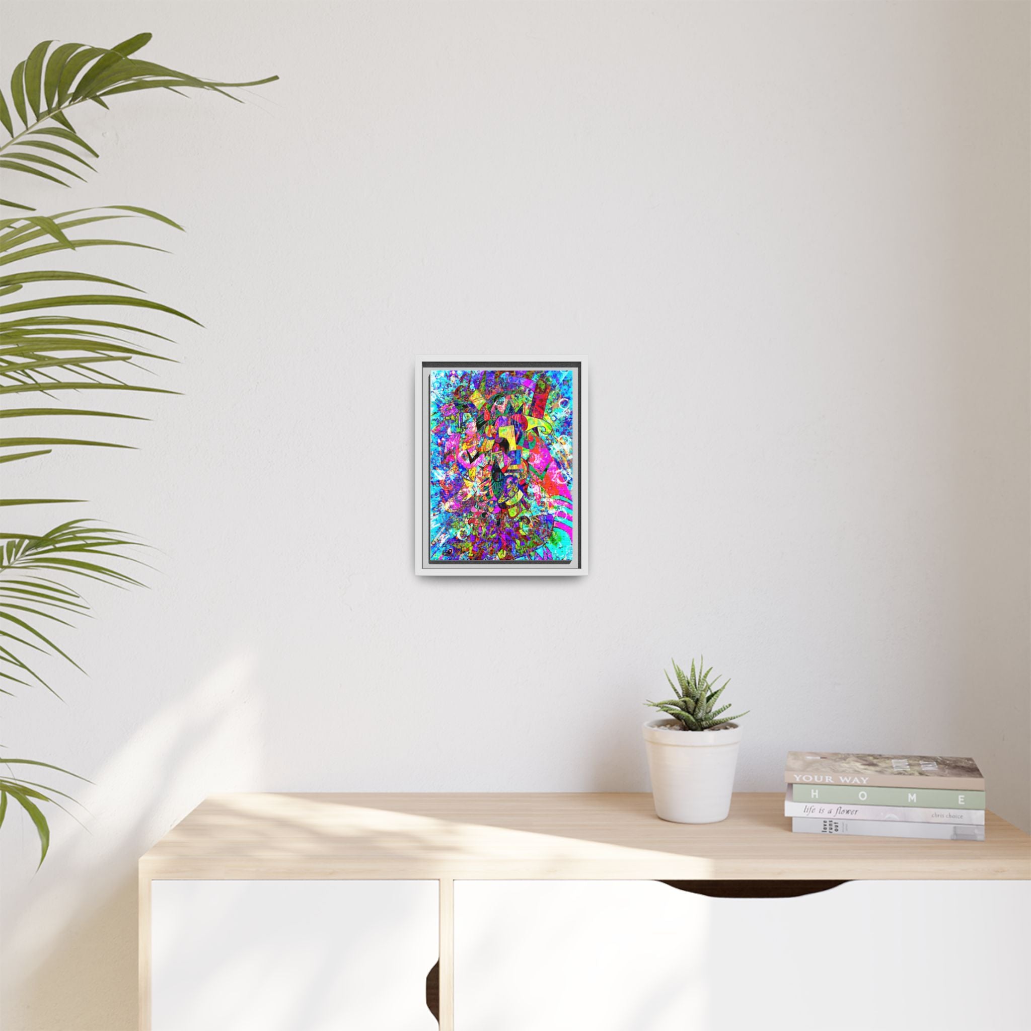 Love Monster Matte Canvas, Framed (Multi-color)