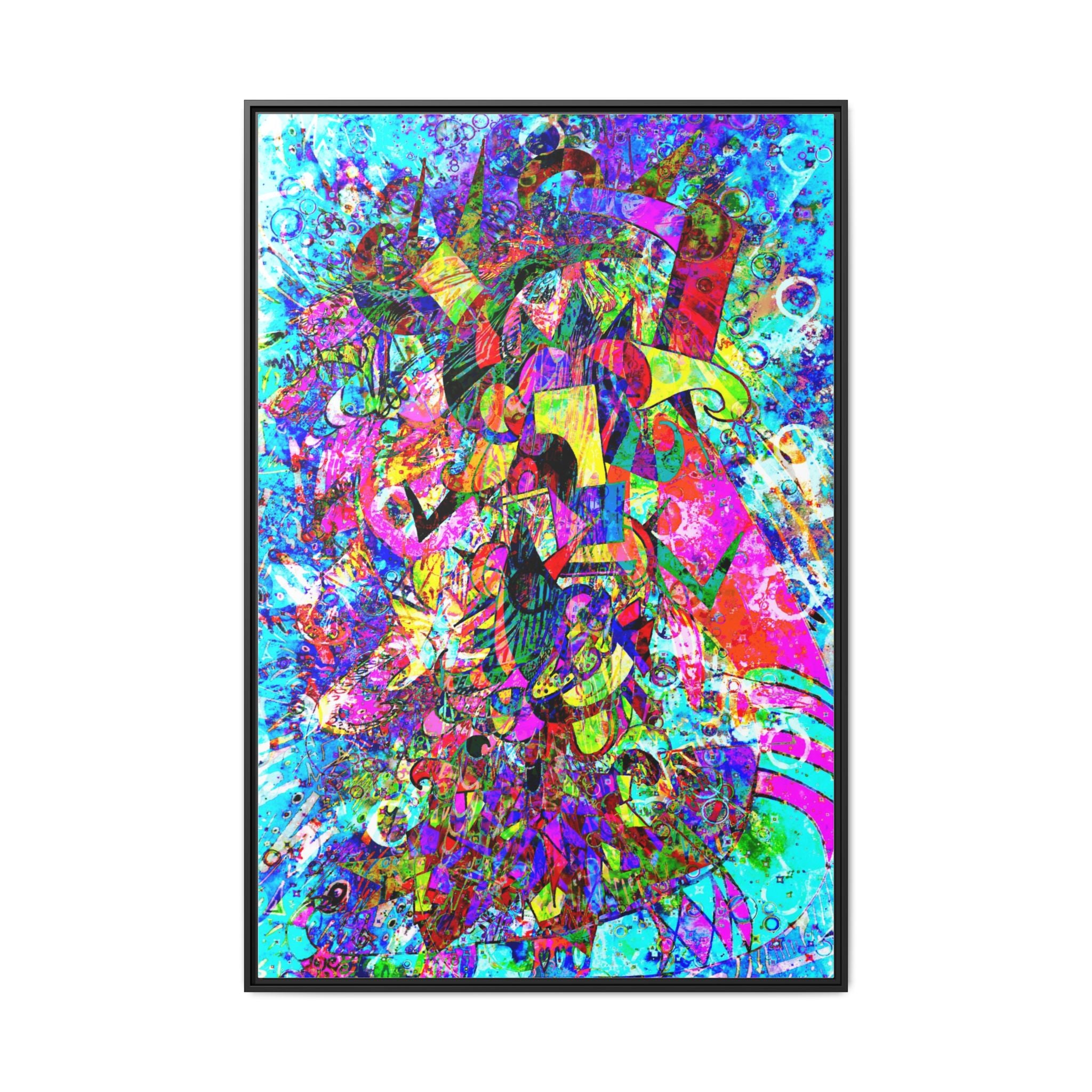 Love Monster Matte Canvas, Framed (Multi-color)