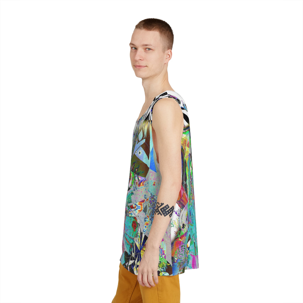 Abstract Floral Explosion Tank — All-Over Print Men's Tank Top