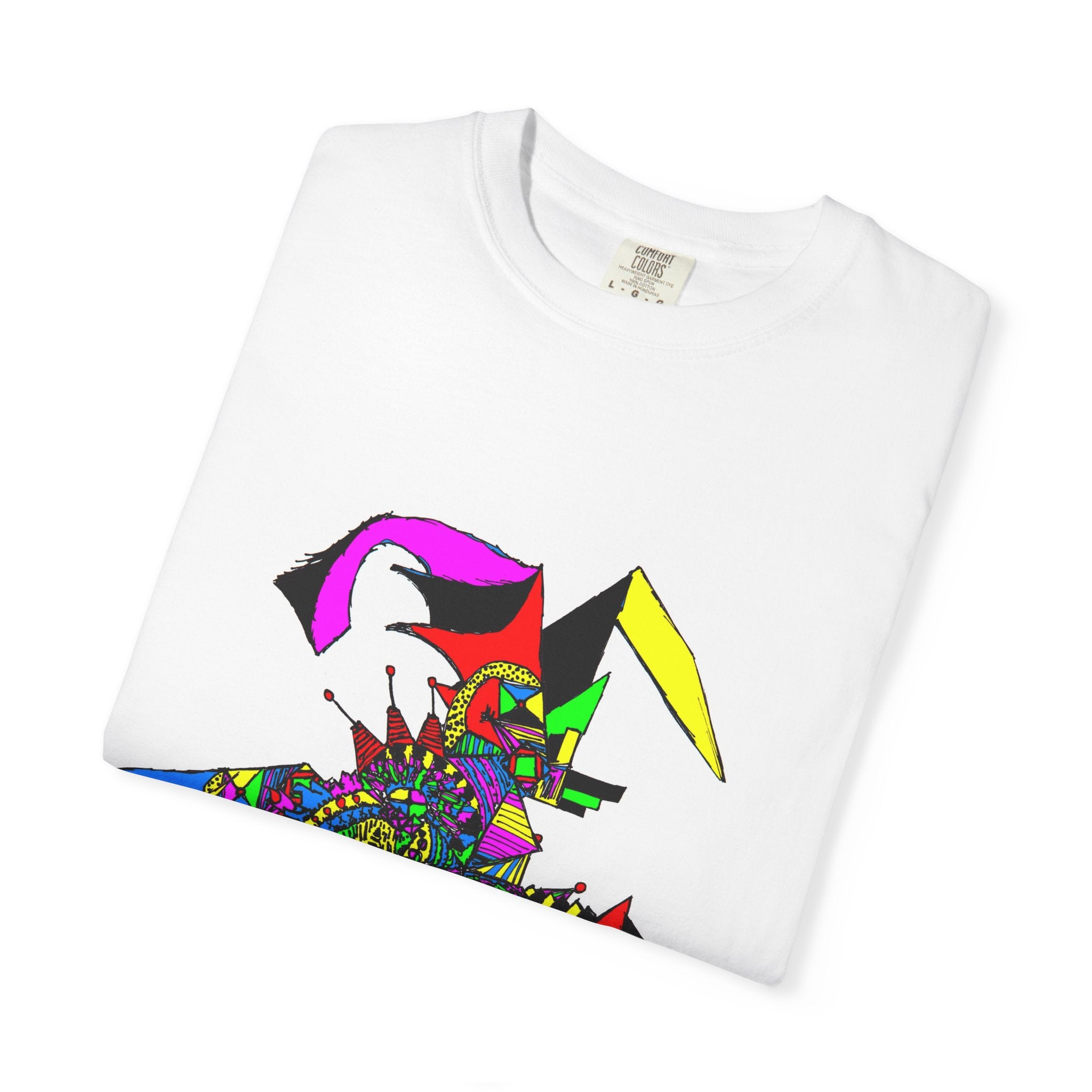 Abstract Colorful Jester Graphic T-Shirt