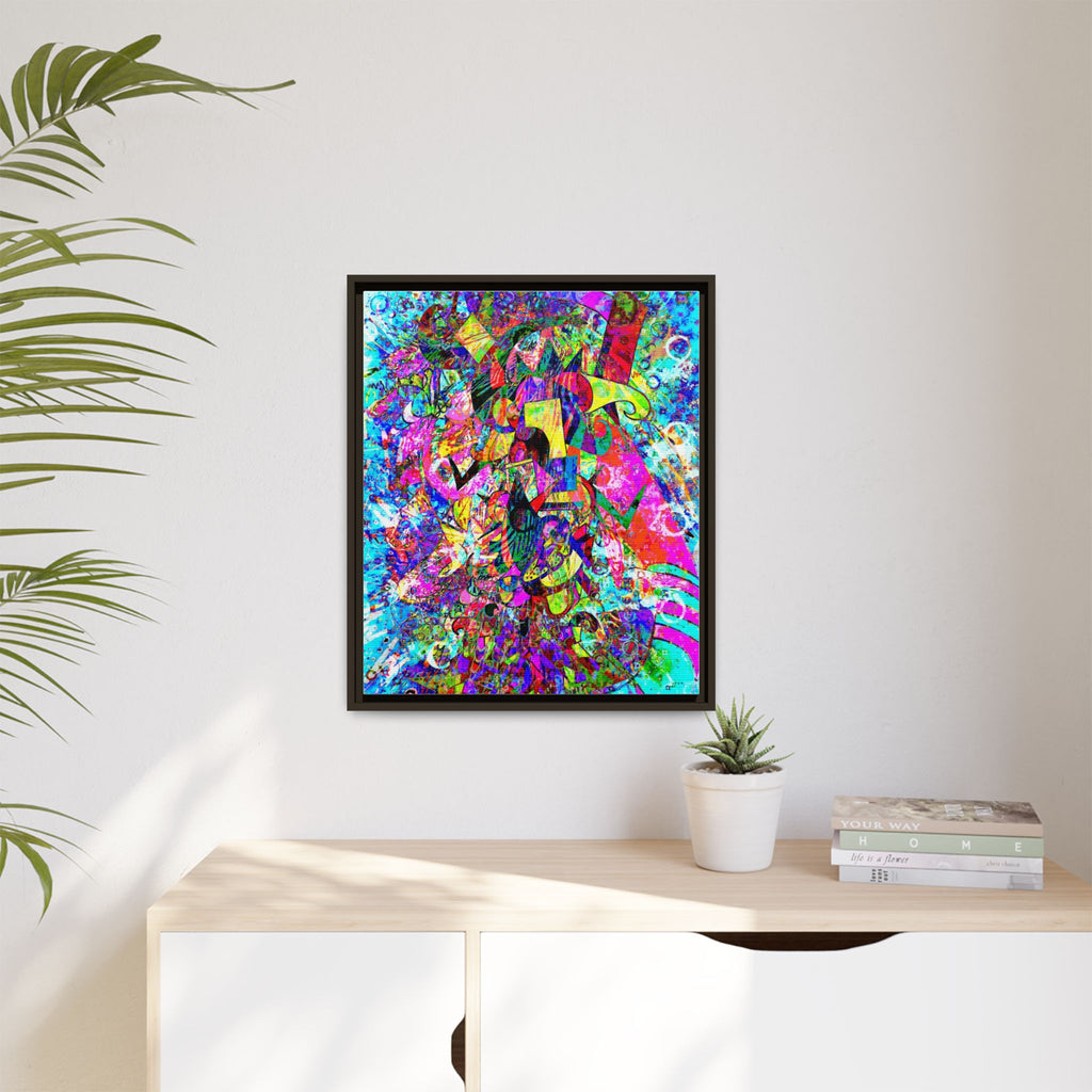 Love Monster Matte Canvas, Framed (Multi-color)