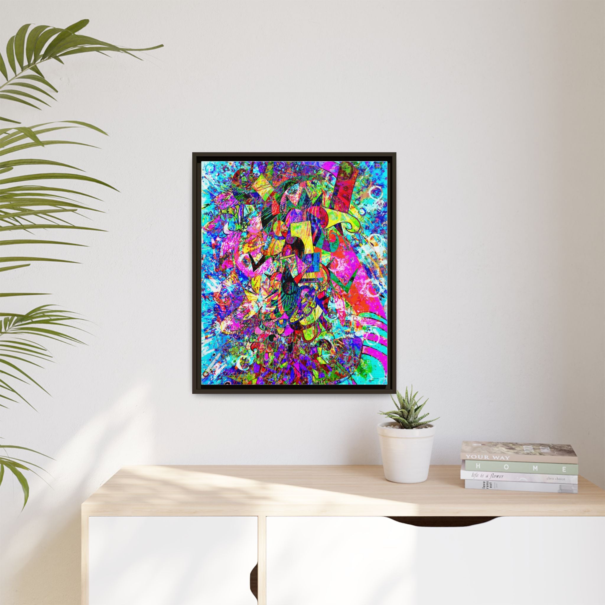 Love Monster Matte Canvas, Framed (Multi-color)