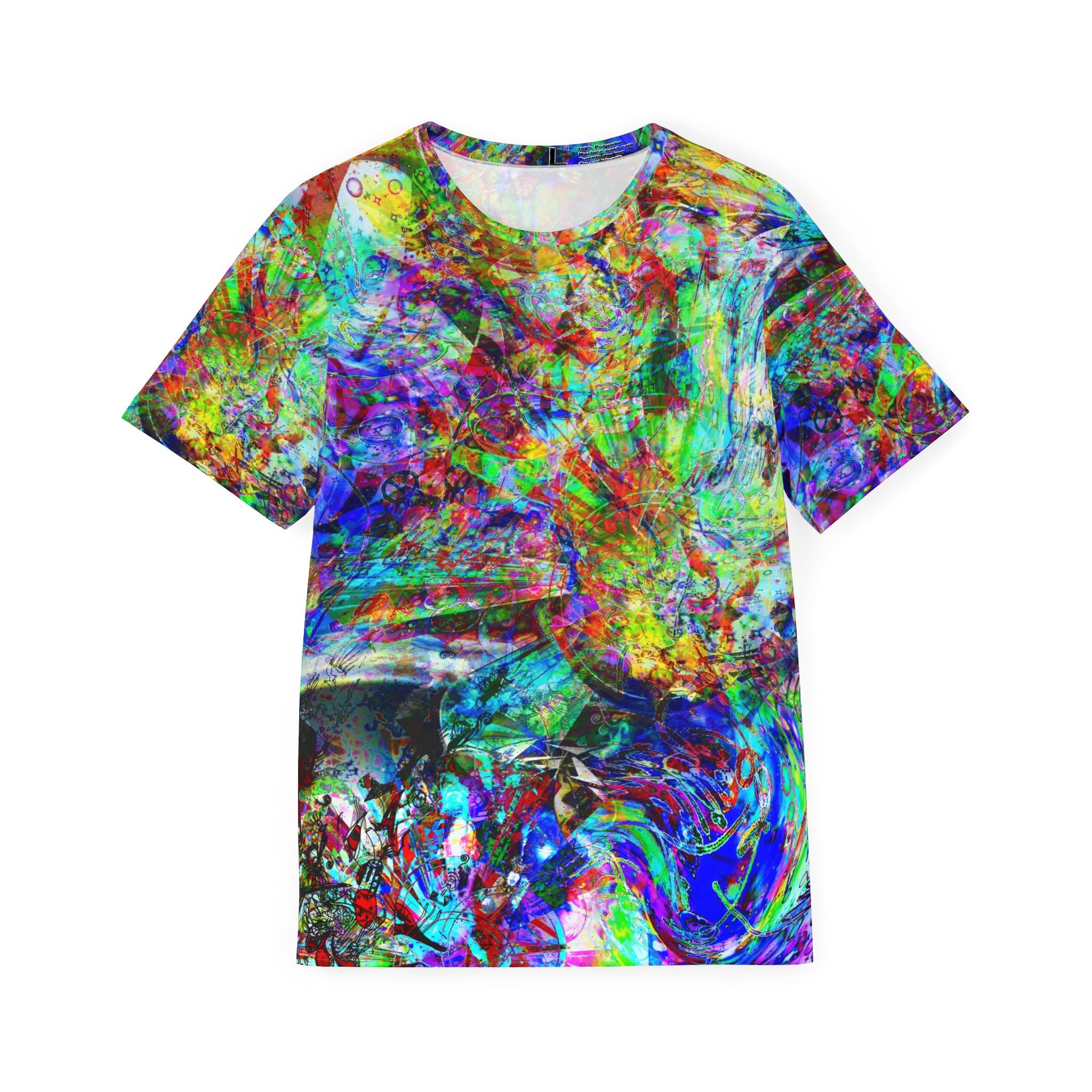 Barfing Beautifully - Abstract Neon Splash Men's Sports Jersey