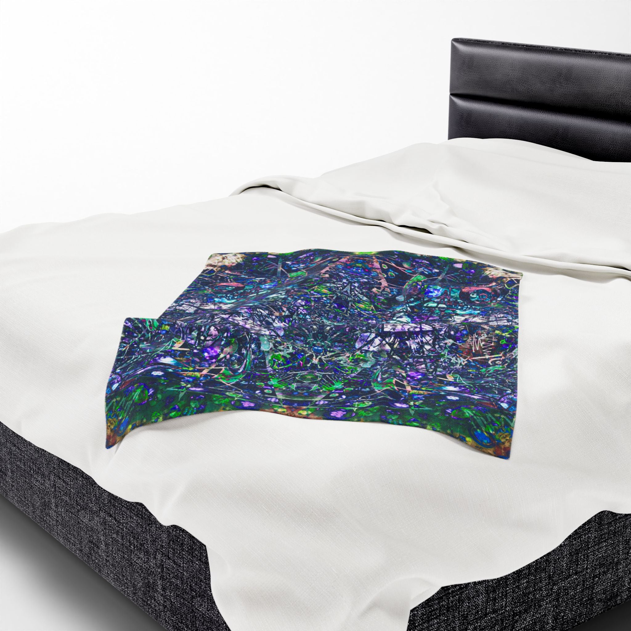 KAWABONGA Plush Blanket — Abstract Cosmic Throw