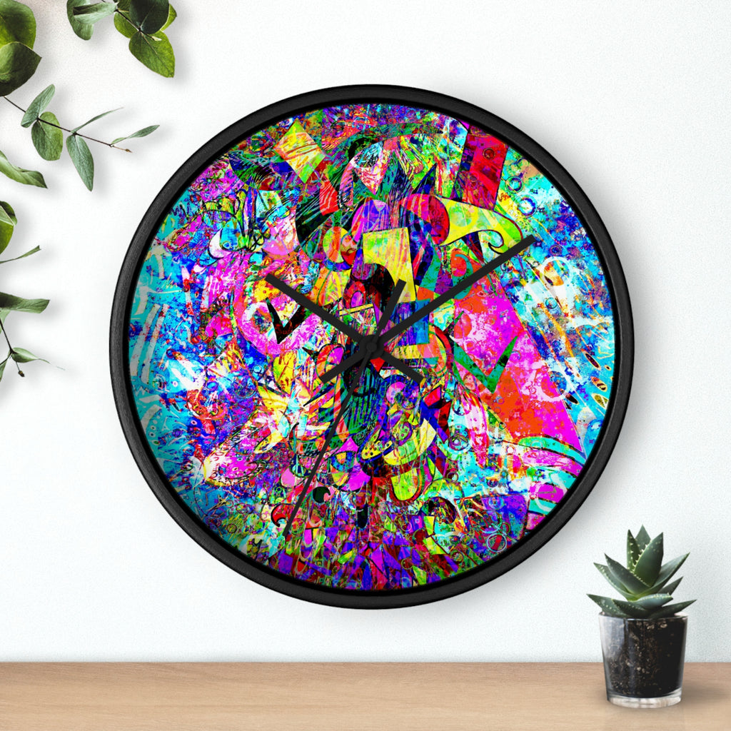 Love Monster - Psychedelic Abstract Wall Clock — Vibrant Colorful Art Clock