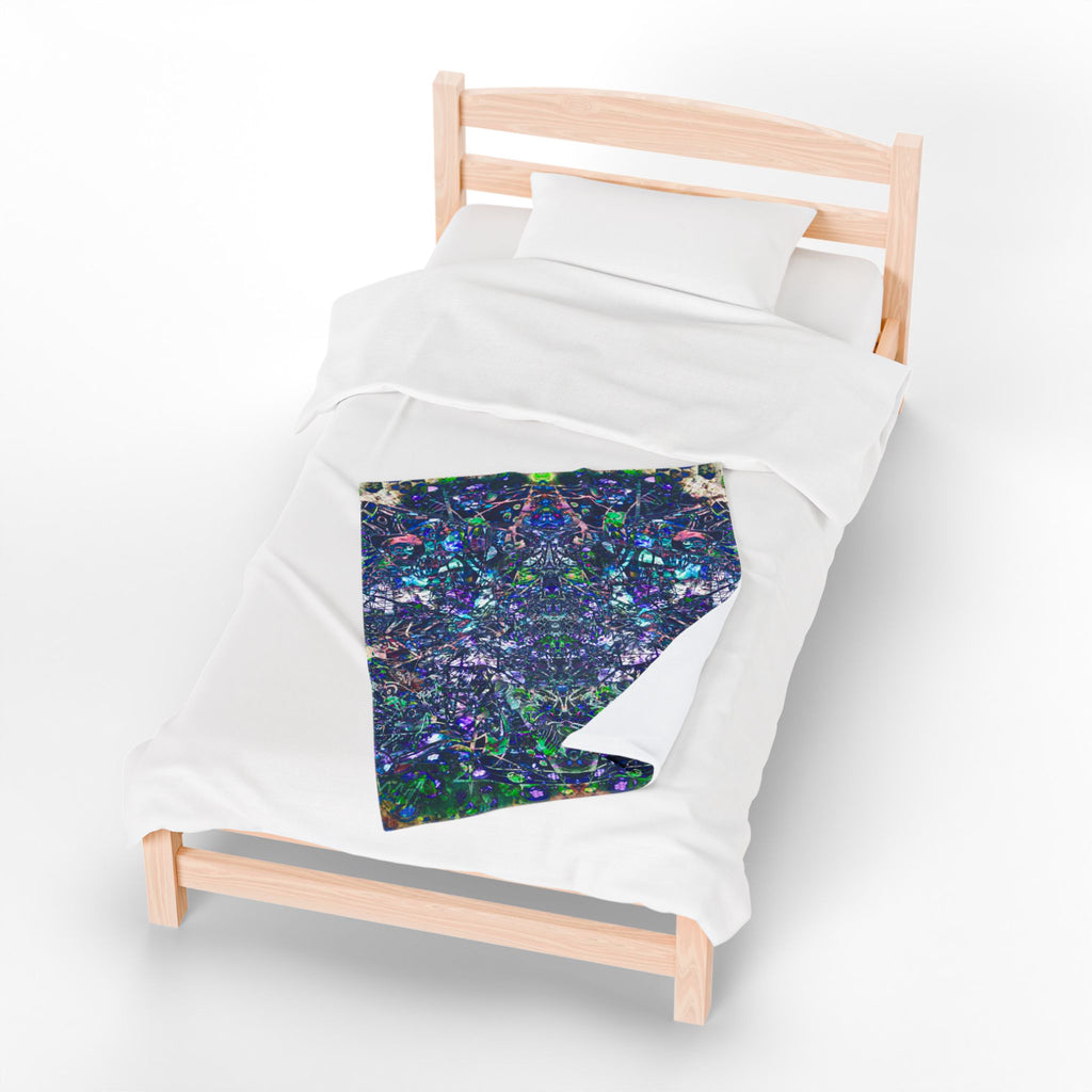 KAWABONGA Plush Blanket — Abstract Cosmic Throw