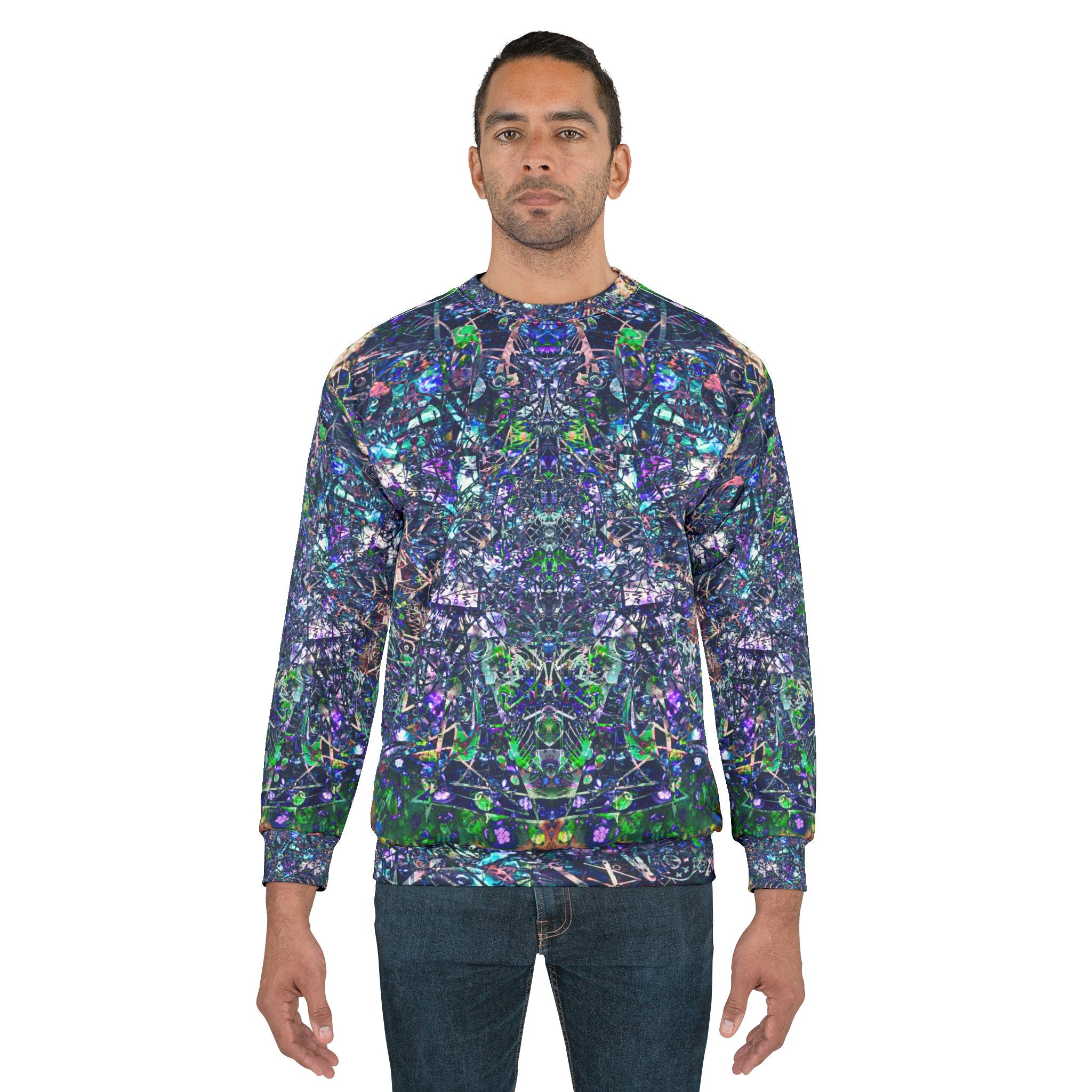 KAWABONGA Kaleidoscope Forest All-Over Print Sweatshirt
