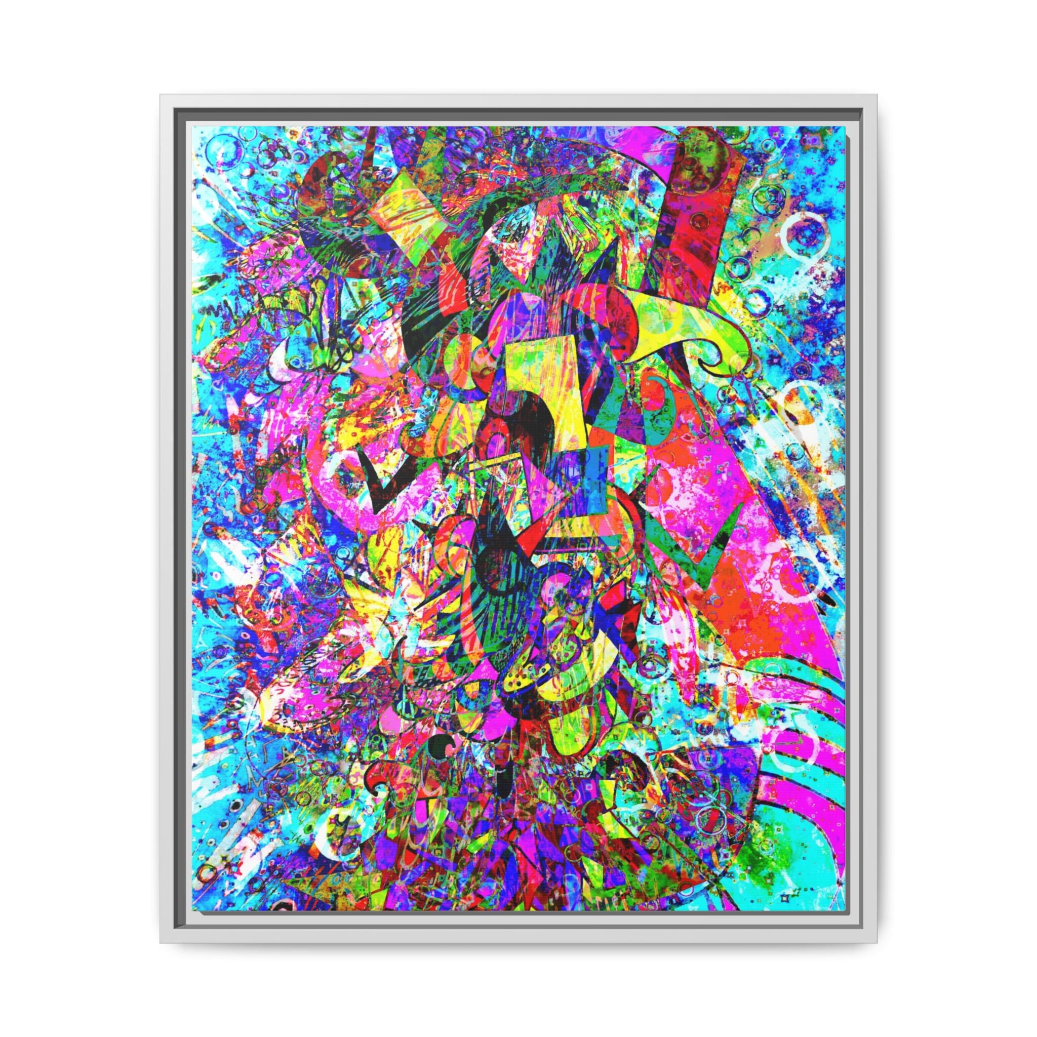 Love Monster Matte Canvas, Framed (Multi-color)