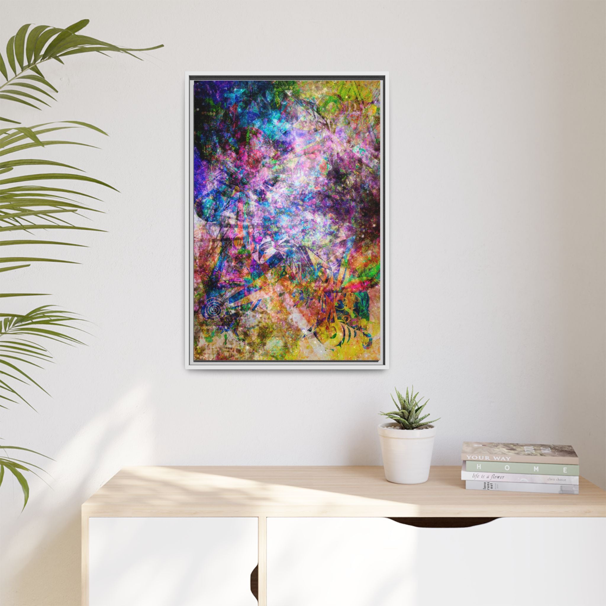 Space Shower 2 Canvas Art – Vibrant Textured Wall Décor