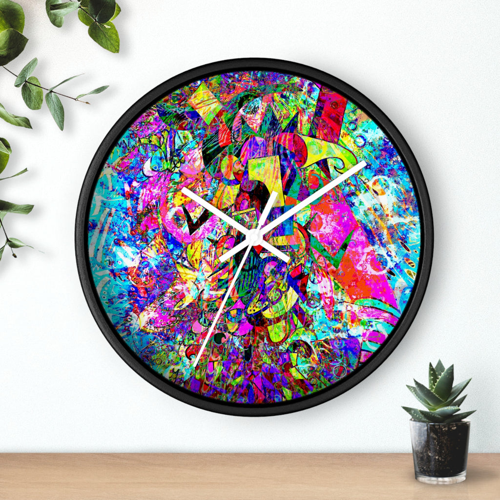 Love Monster - Psychedelic Abstract Wall Clock — Vibrant Colorful Art Clock