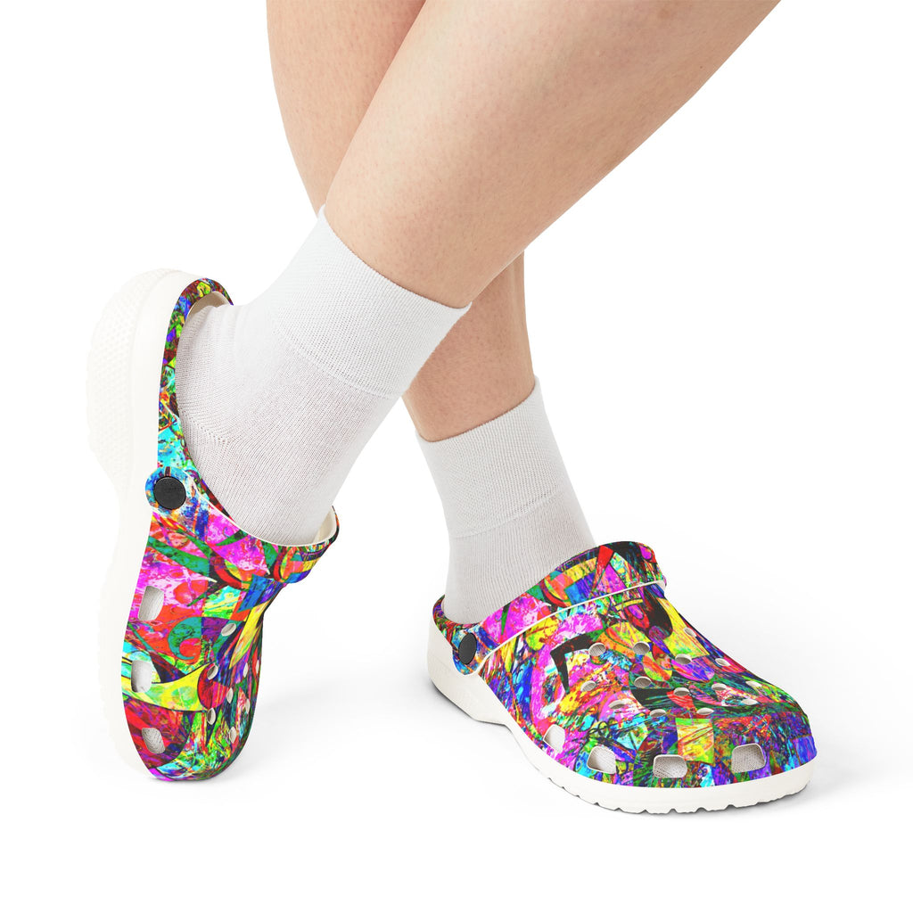 Love Monster - Colorful Abstract EVA Foam Clogs — Vibrant All-Over Print Comfort Shoes