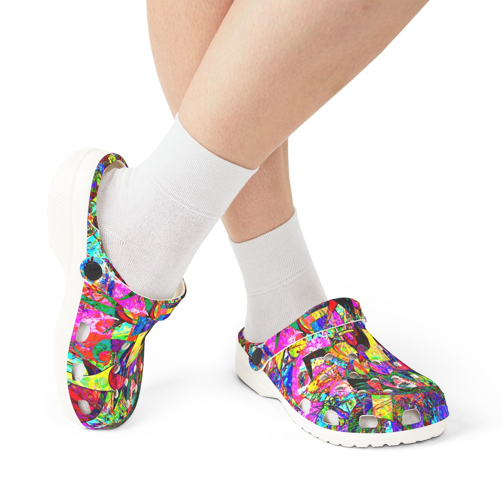 Love Monster - Colorful Abstract EVA Foam Clogs — Vibrant All-Over Print Comfort Shoes