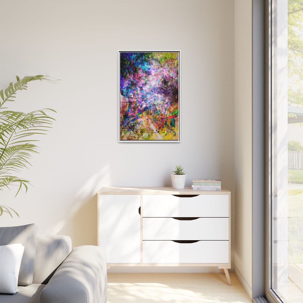 Space Shower 2 Canvas Art – Vibrant Textured Wall Décor