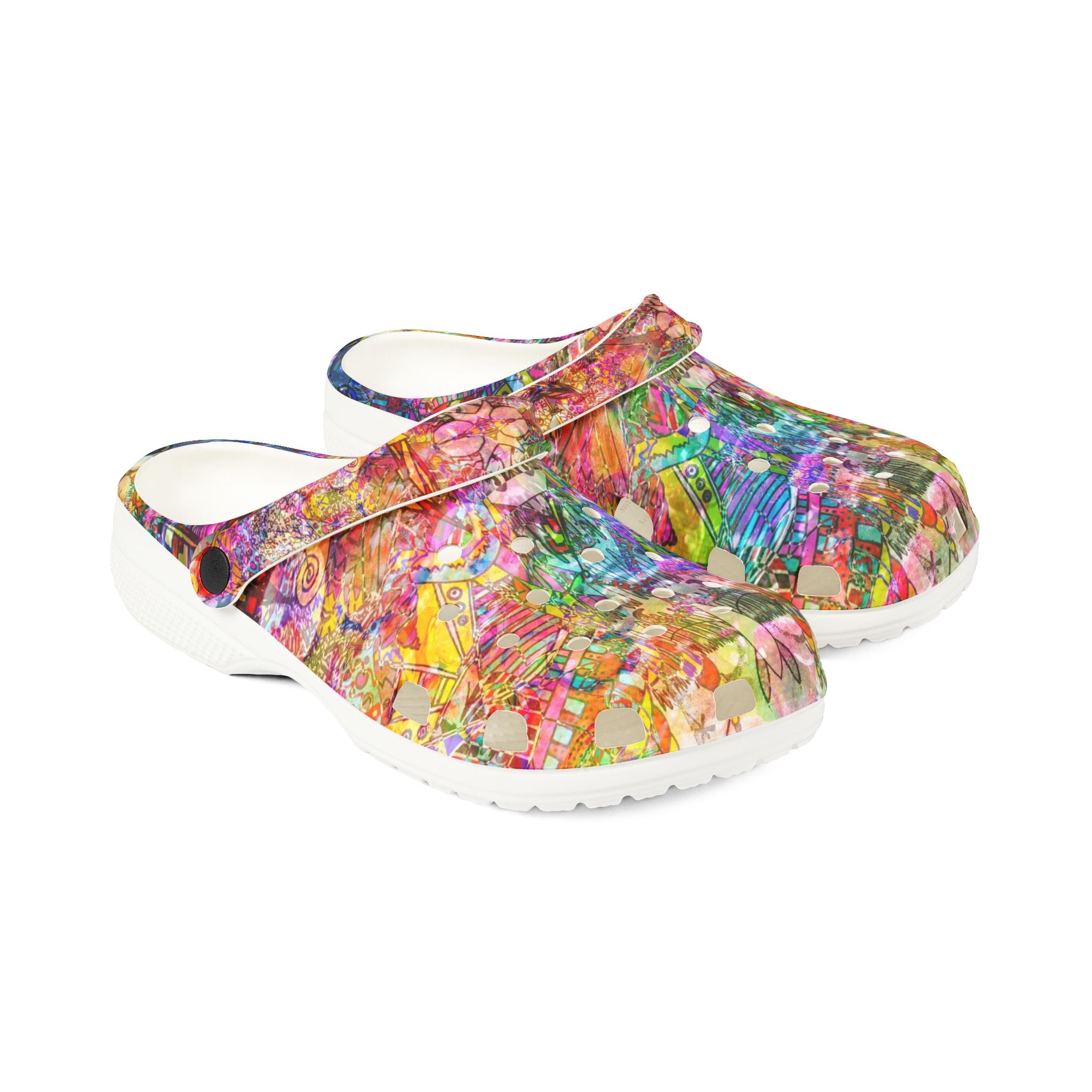 Dance Like There's No Tomorrow - Colorful Abstract EVA Foam Clogs — Lightweight Garden & Casual Shoes