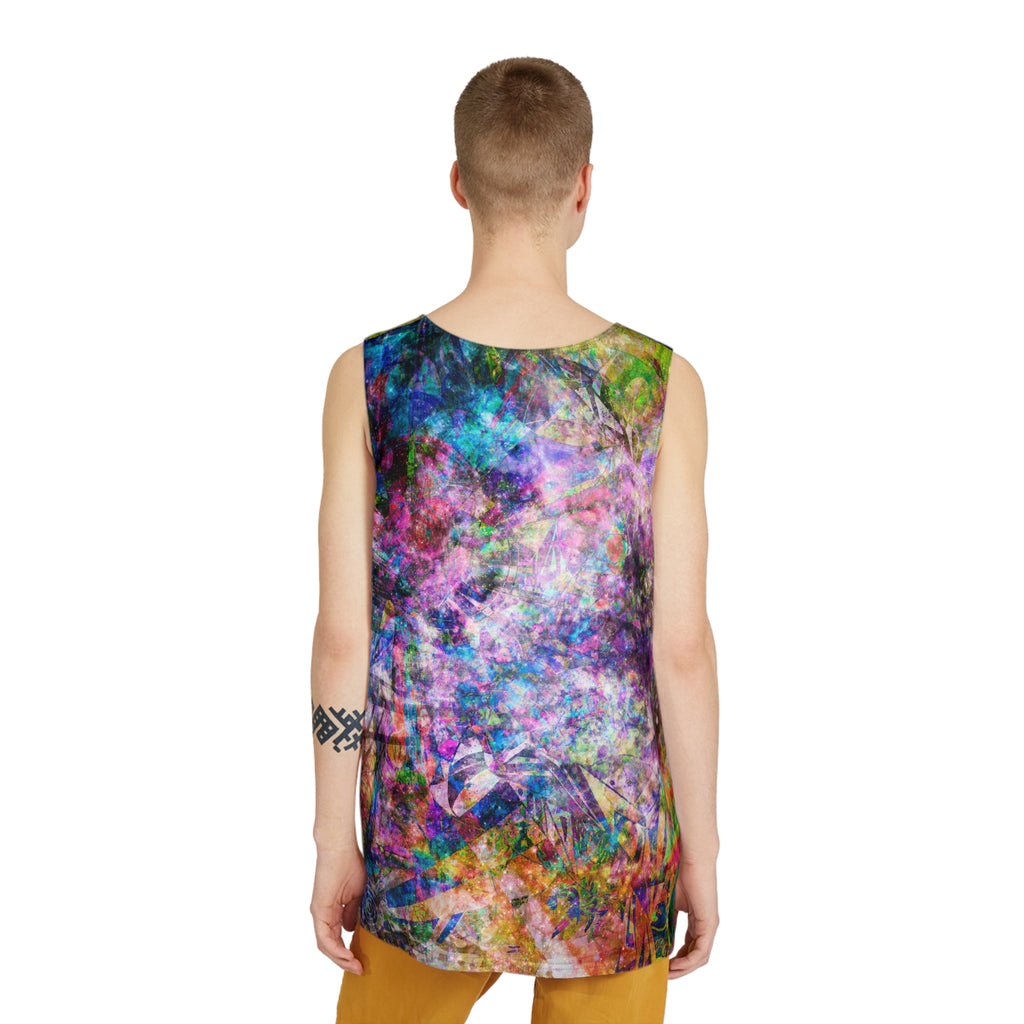 Space Shower 2 - Psychedelic All-Over Print Tank Top — Colorful Abstract Tie-Dye Festival Shirt