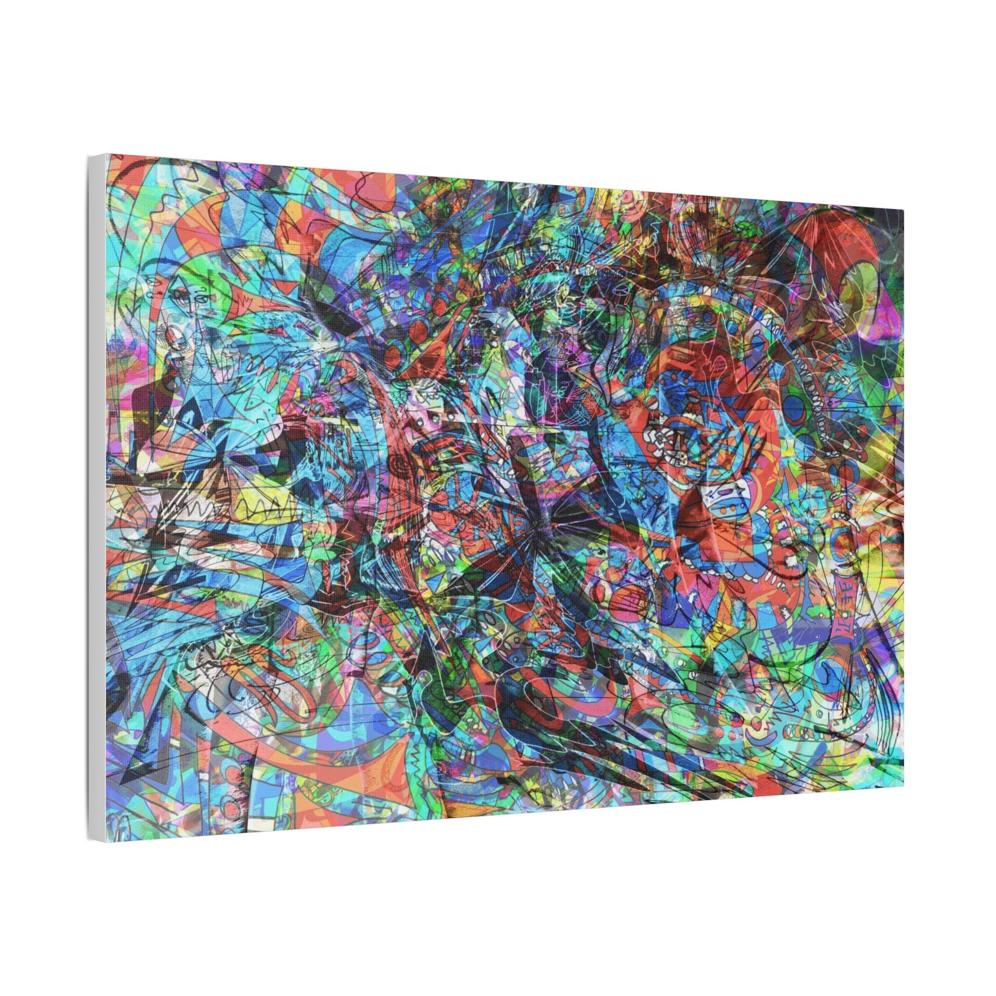 Now You're Stuck 7 Satin Canvas, Stretched