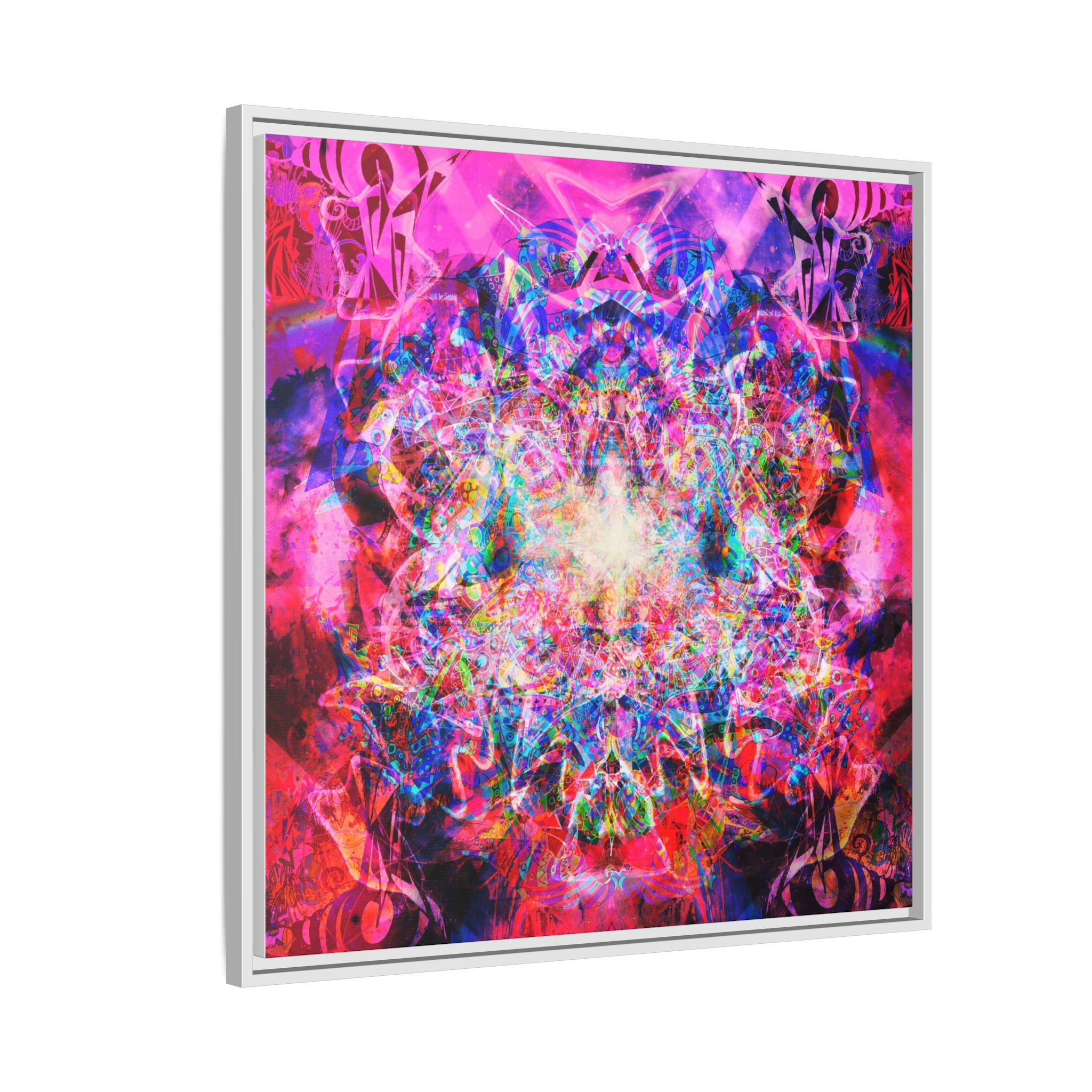 Arashaya Framed Canvas — Vibrant Psychedelic Wall Art