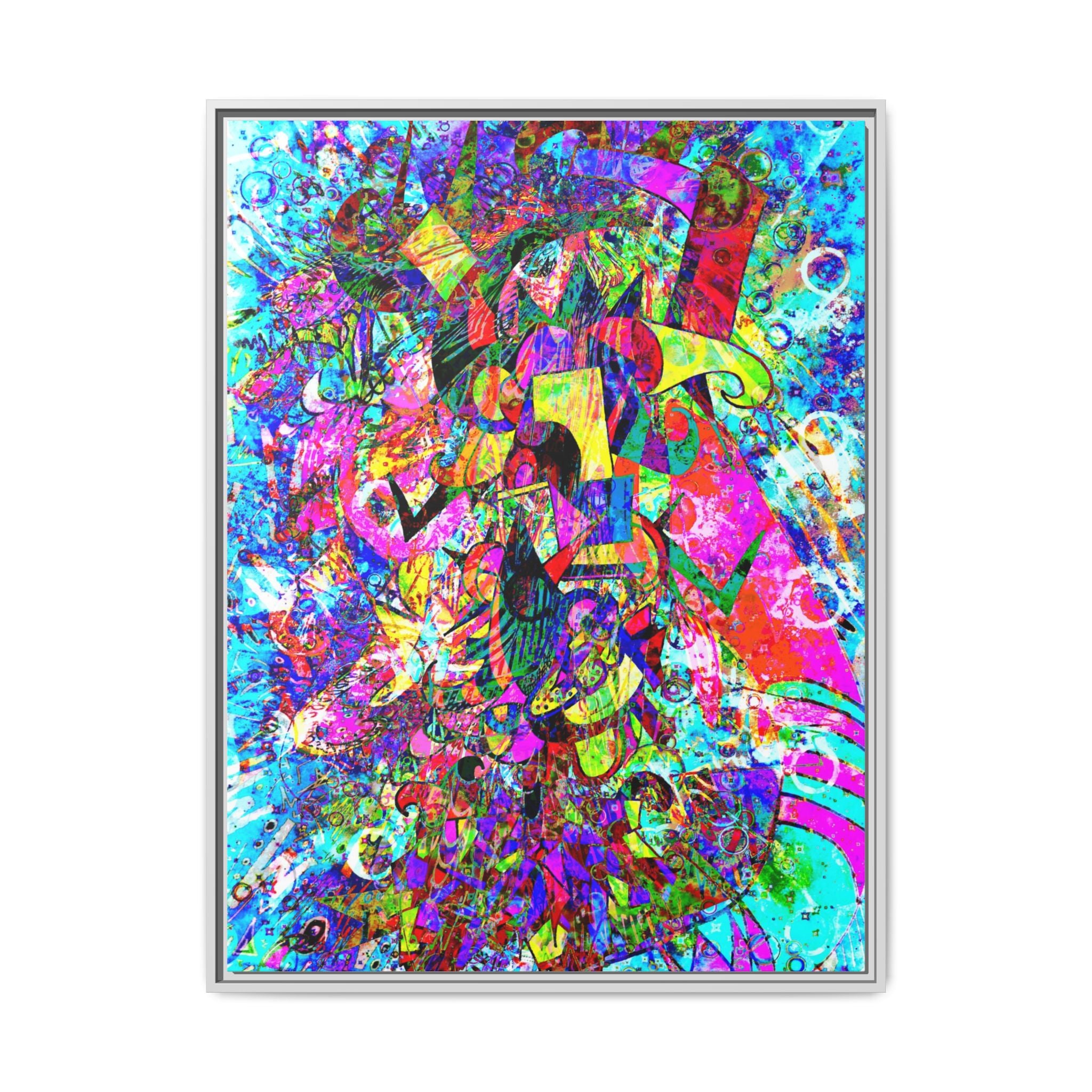 Love Monster Matte Canvas, Framed (Multi-color)