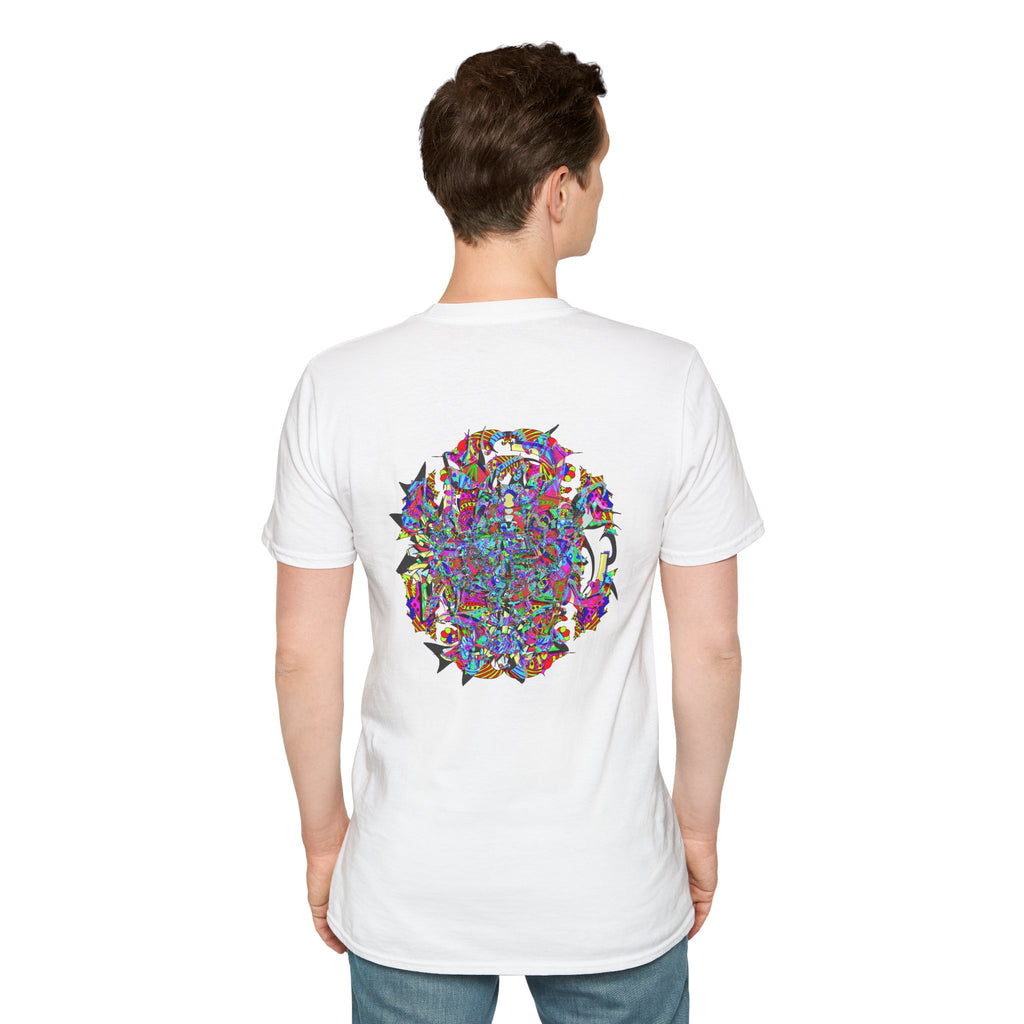 Neon Waffle Monster 12  — Colorful Abstract Floral Graphic Tee