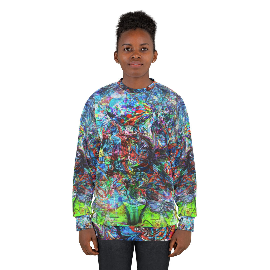 Now You're Stuck 44 - Abstract Neon Splash Sweatshirt