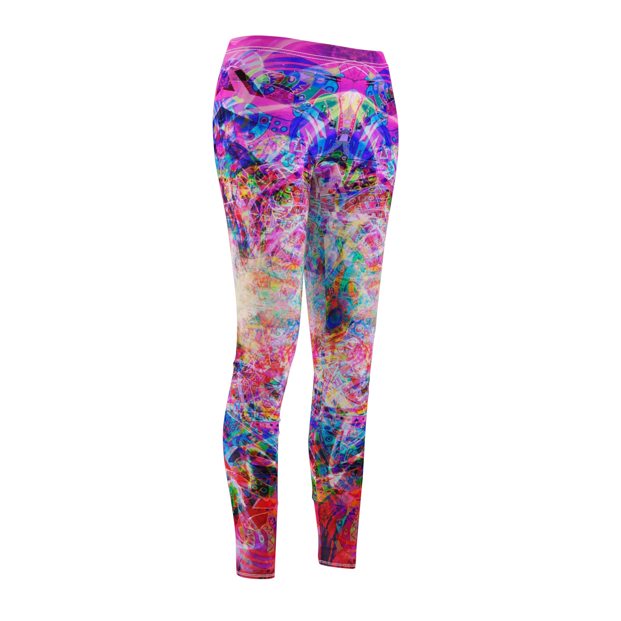 Arashaya - Psychedelic Tie-Dye Women’s Leggings — Vibrant All-Over Print Yoga & Casual Wear