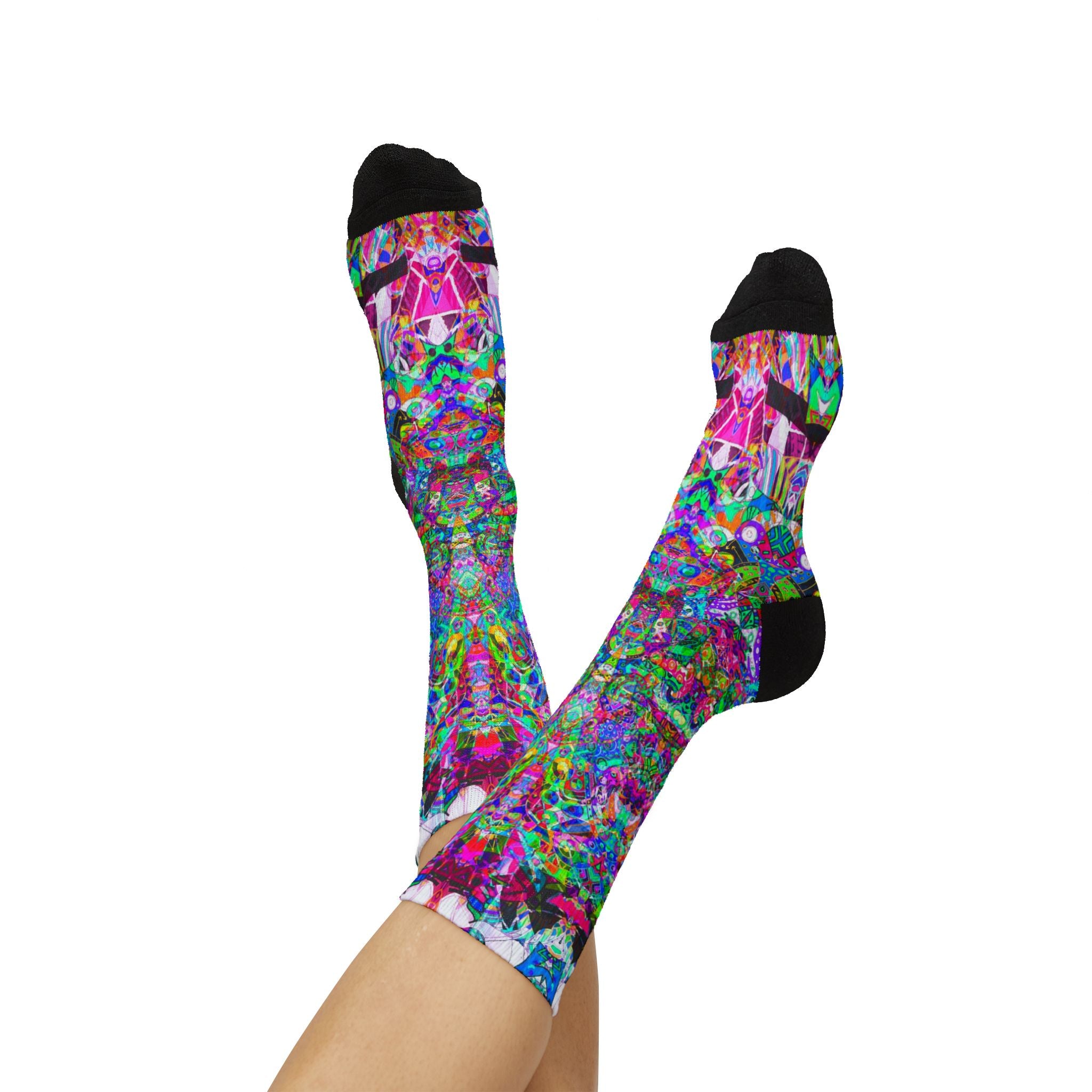 Floating Forever 2 Socks — Vibrant Tie-Dye Pattern Crew Socks