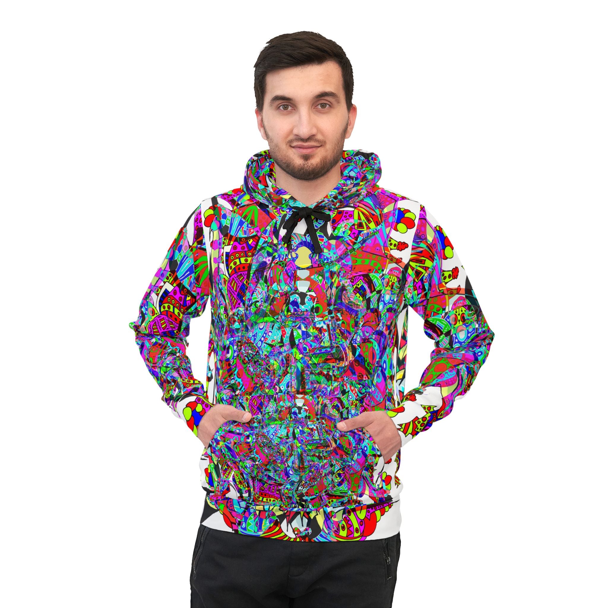 Neon Waffle Monster 12 Athletic Hoodie