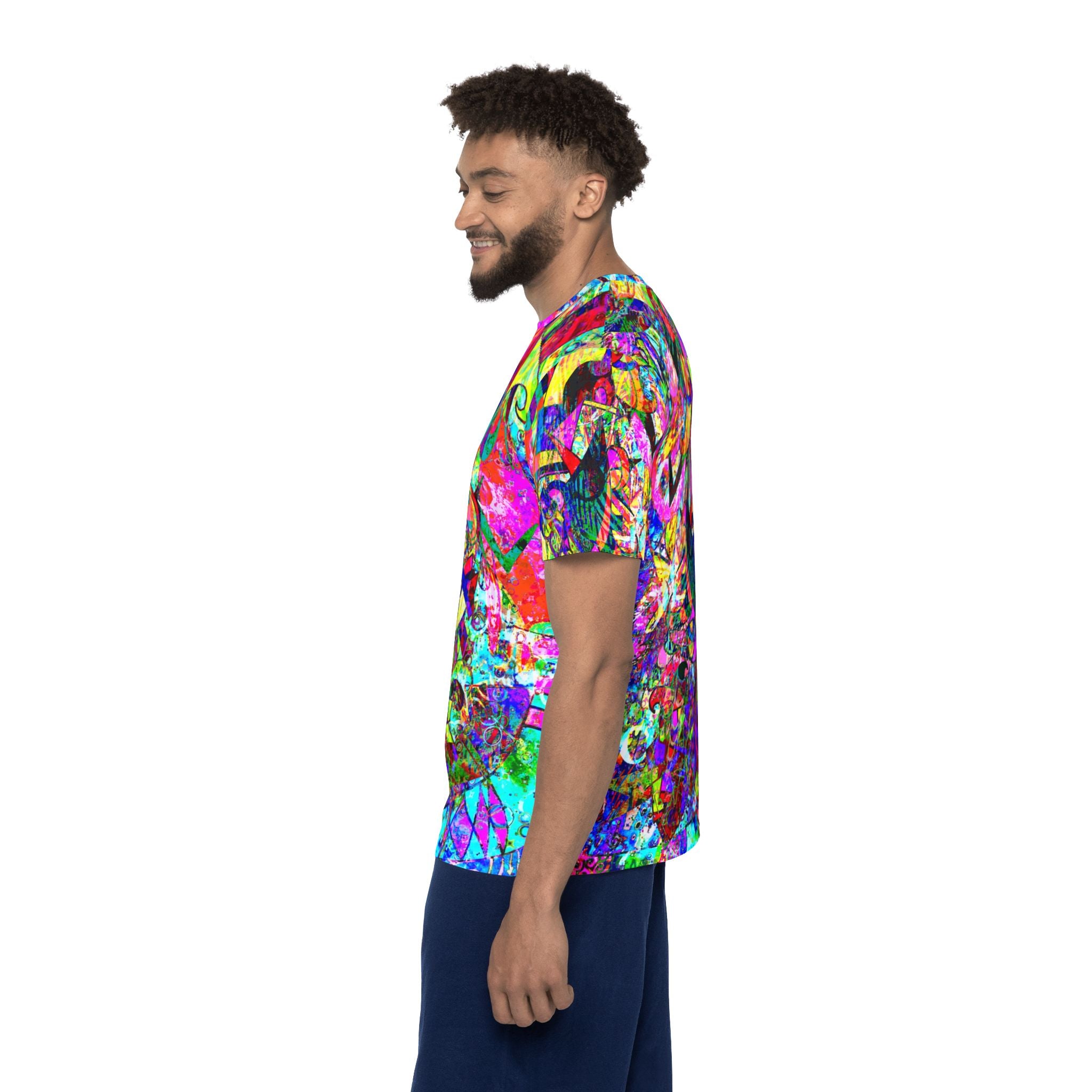 Love Monster - Psychedelic Abstract All-Over Print Men's Sports Jersey