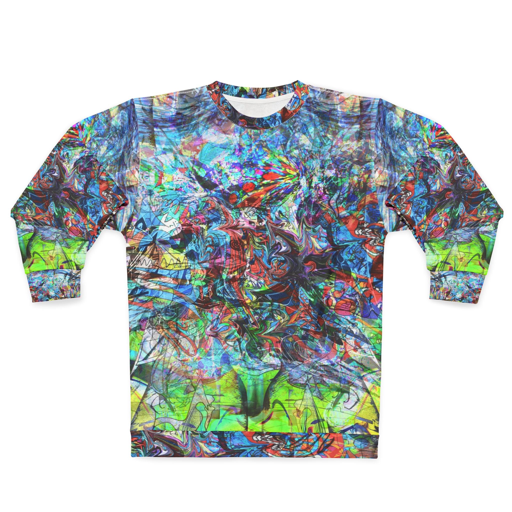 Now You're Stuck 44 - Abstract Neon Splash Sweatshirt
