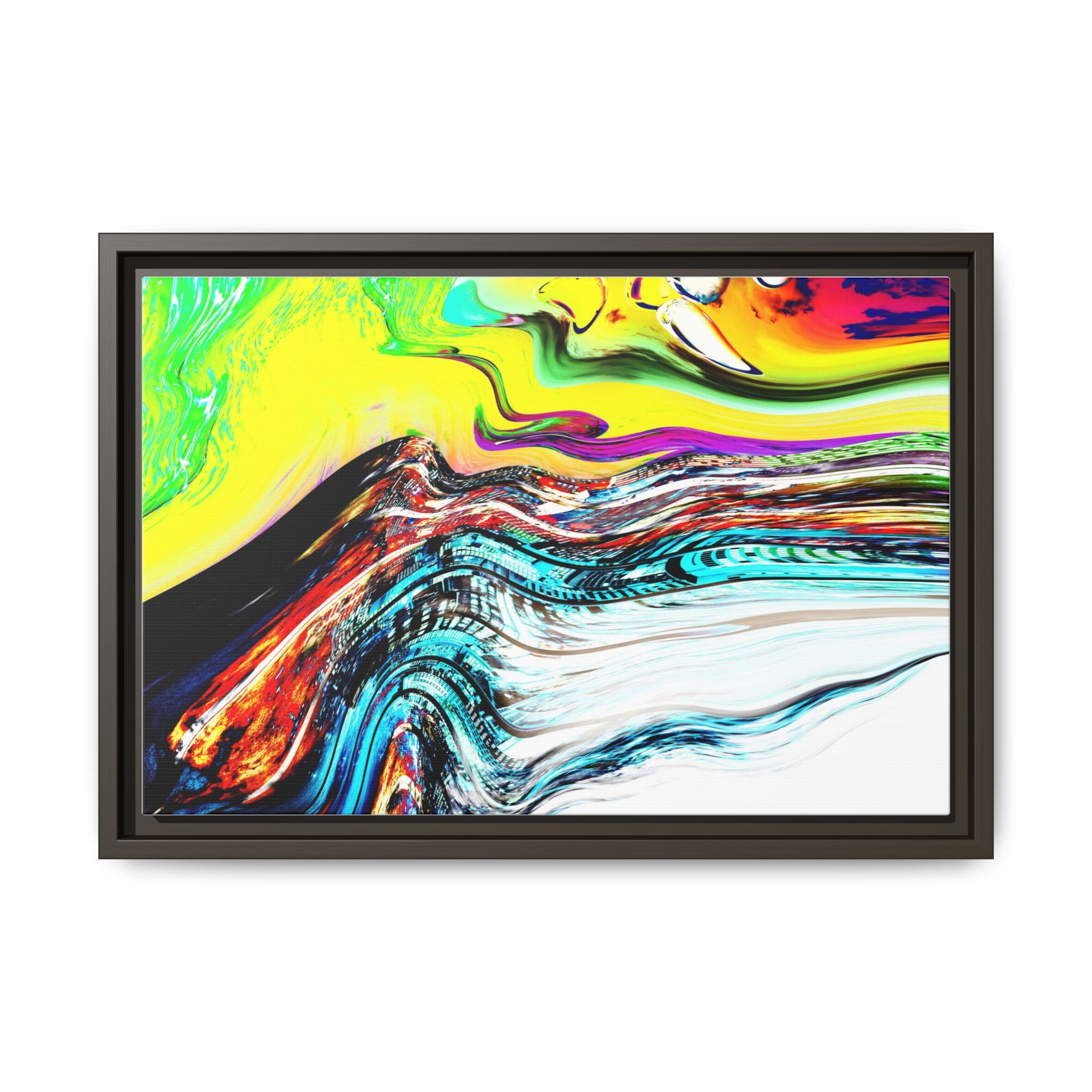 Slip And Slide Matte Canvas Framed Wall Art