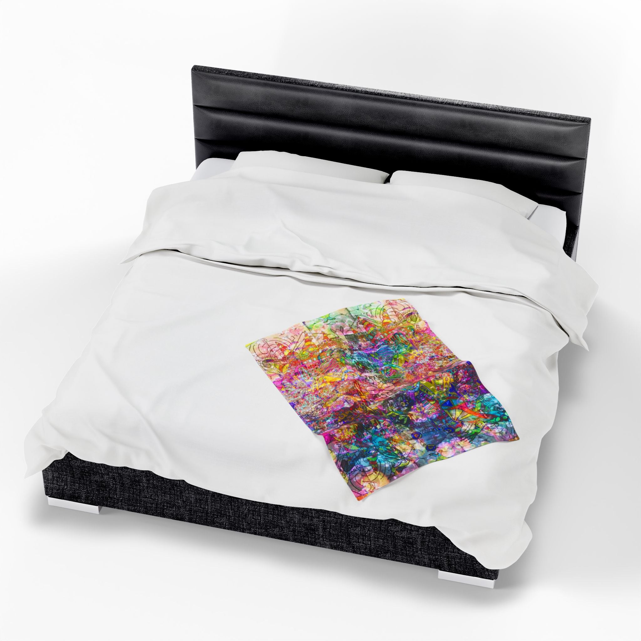 Dance Like There's No Tomorrow Plush Blanket — Colorful Abstract Art Throw