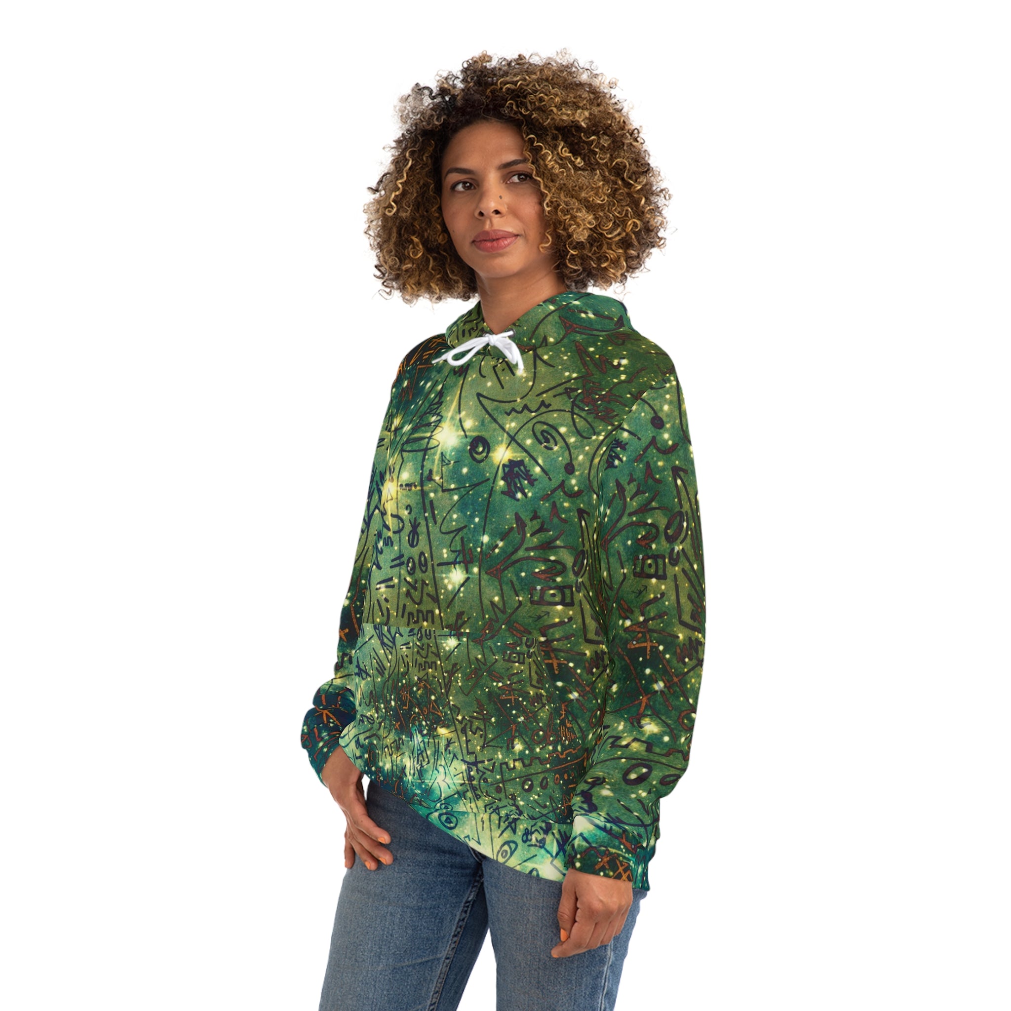 Galaxy Script All-Over Print Hoodie