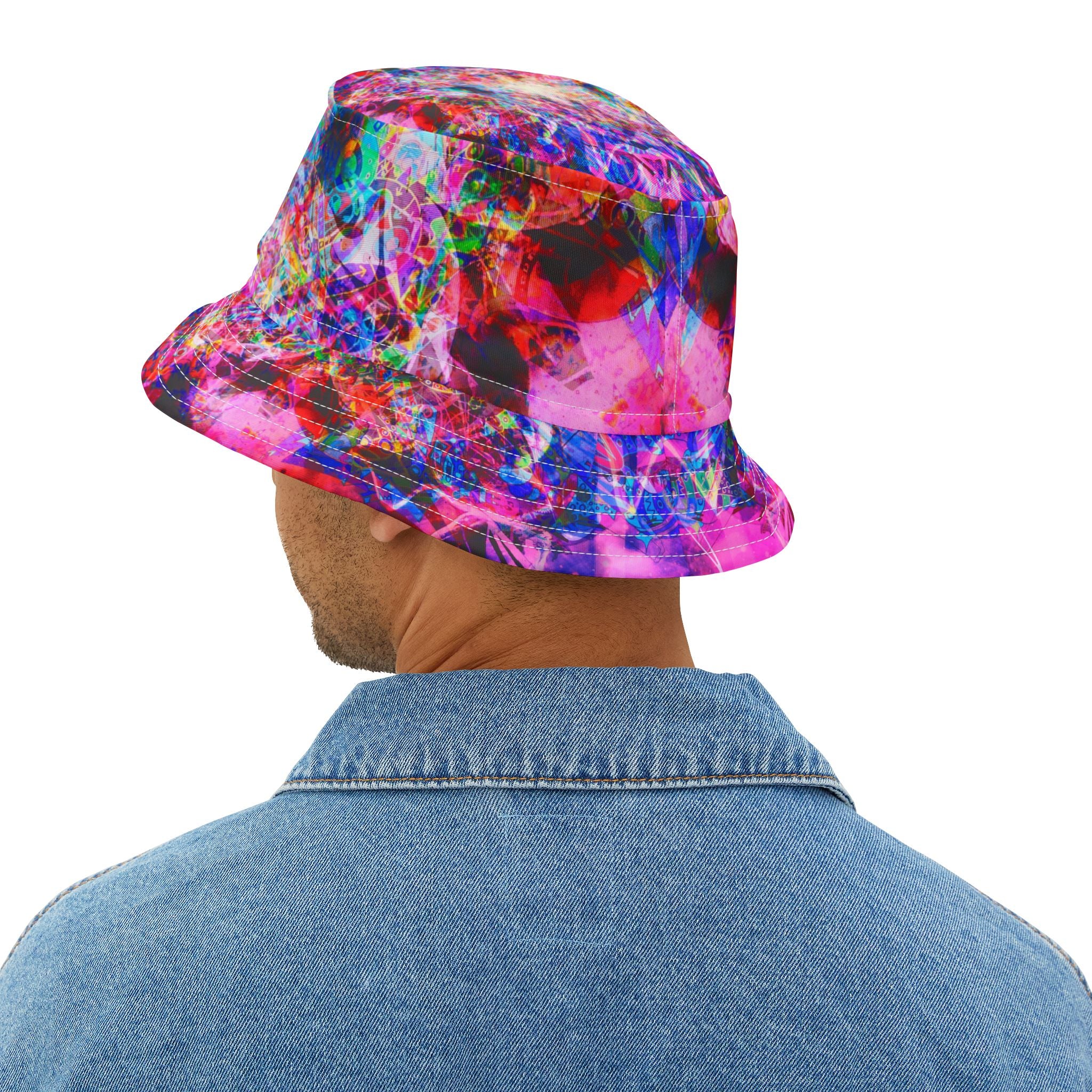 Arashaya Bucket Hat — Vibrant Abstract AOP Sun Hat