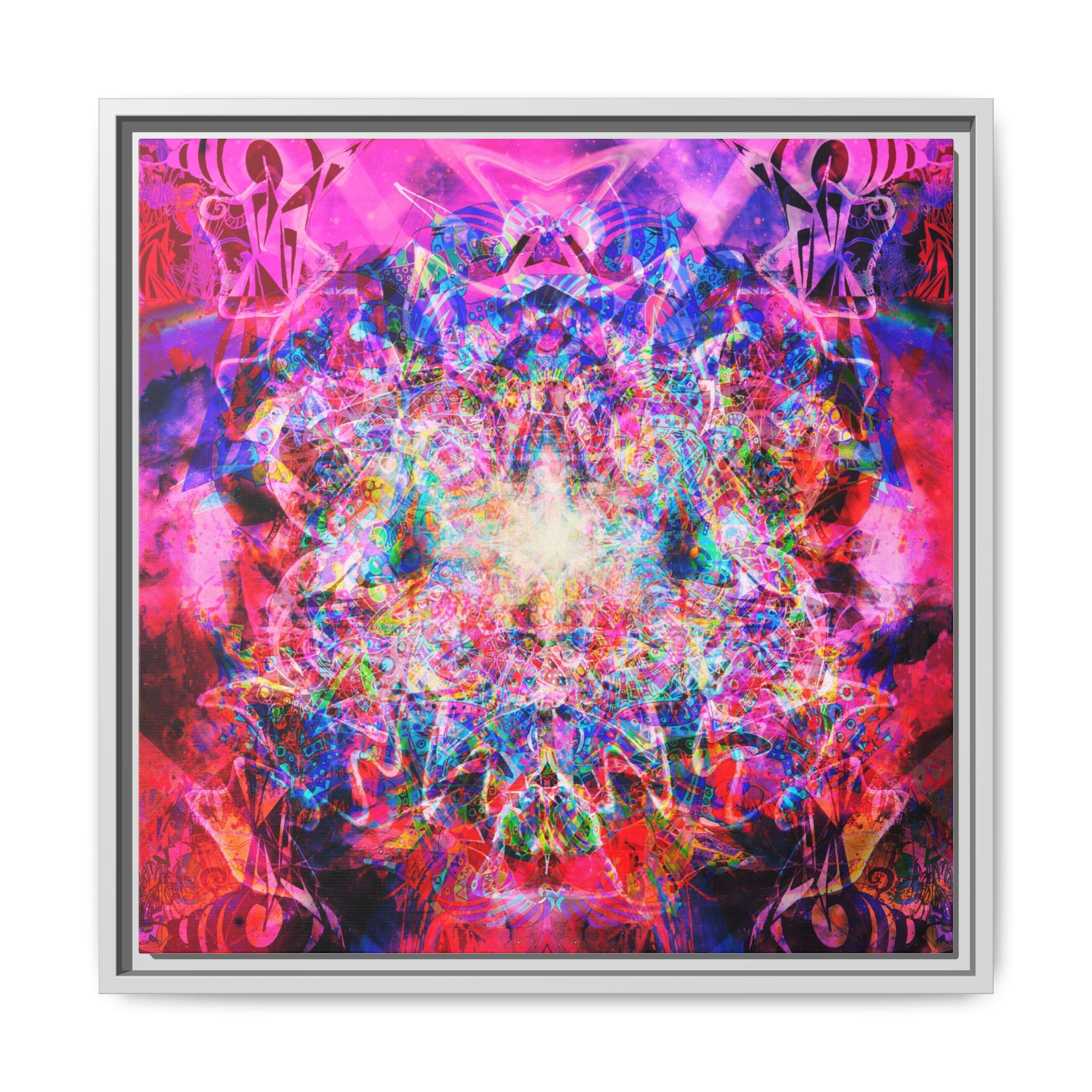 Arashaya Framed Canvas — Vibrant Psychedelic Wall Art