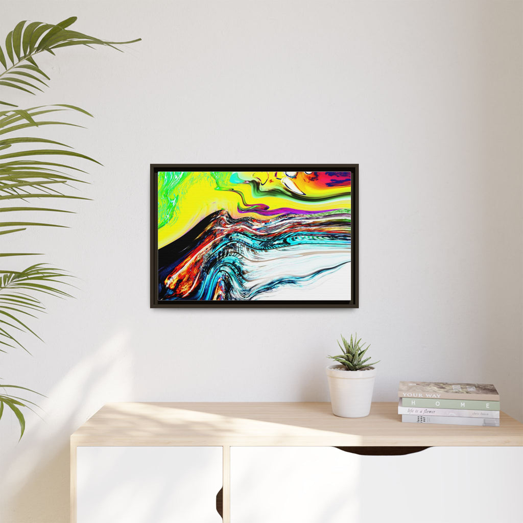 Slip And Slide Matte Canvas Framed Wall Art