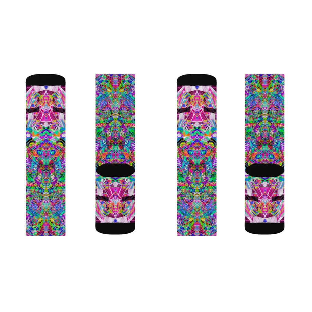 Floating Forever 2 Socks — Vibrant Tie-Dye Pattern Crew Socks