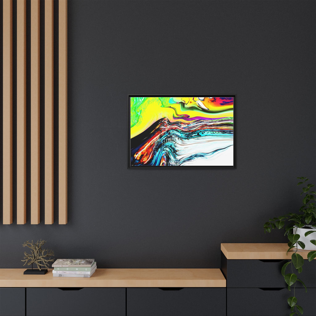 Slip And Slide Matte Canvas Framed Wall Art