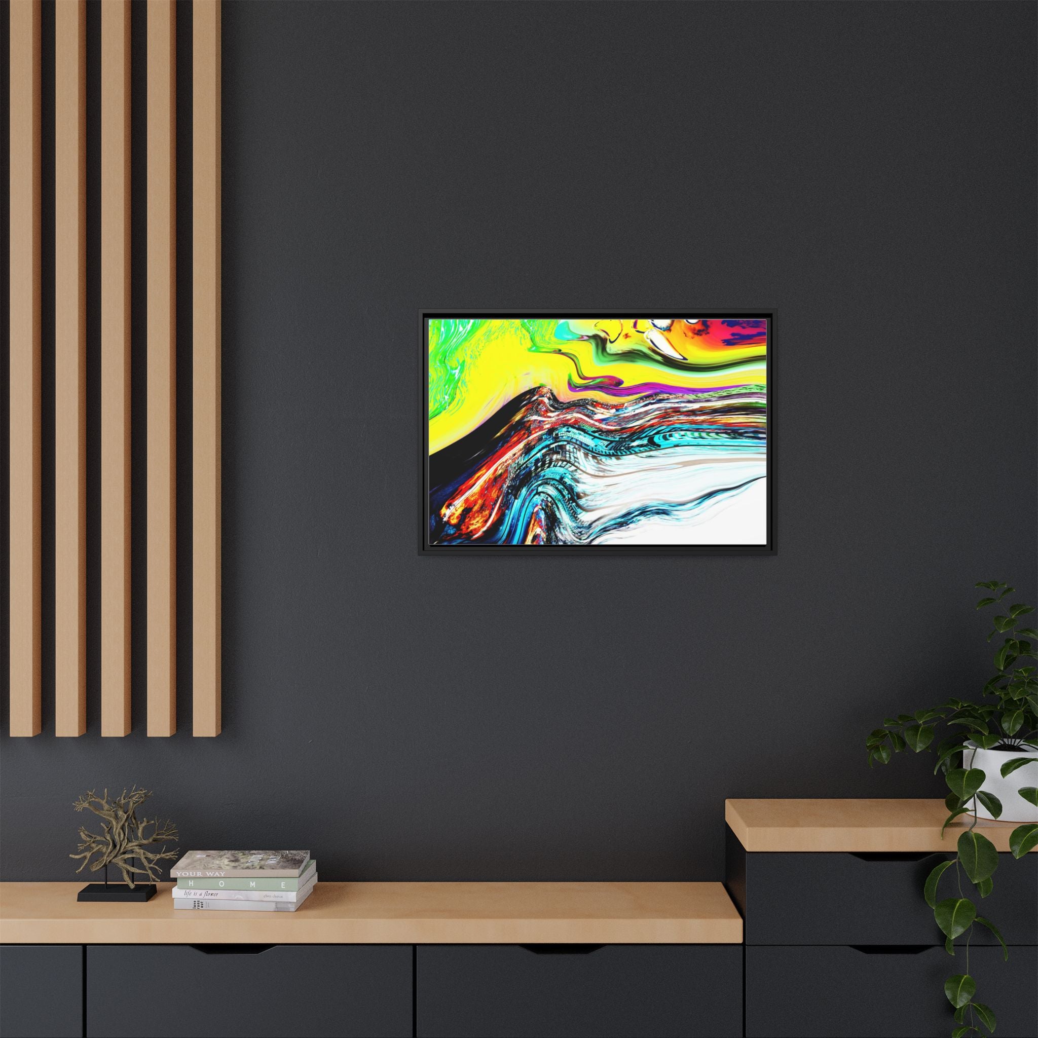 Slip And Slide Matte Canvas Framed Wall Art