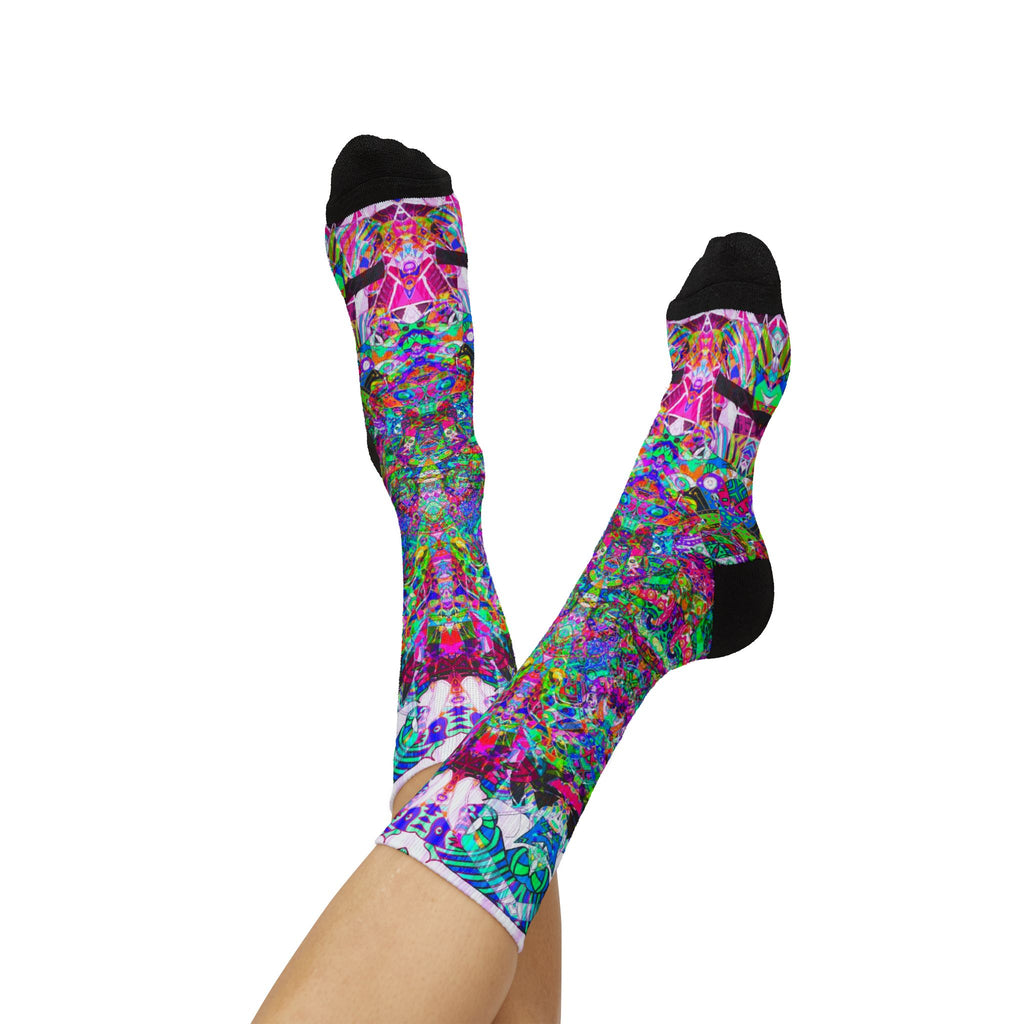 Floating Forever 2 Socks — Vibrant Tie-Dye Pattern Crew Socks