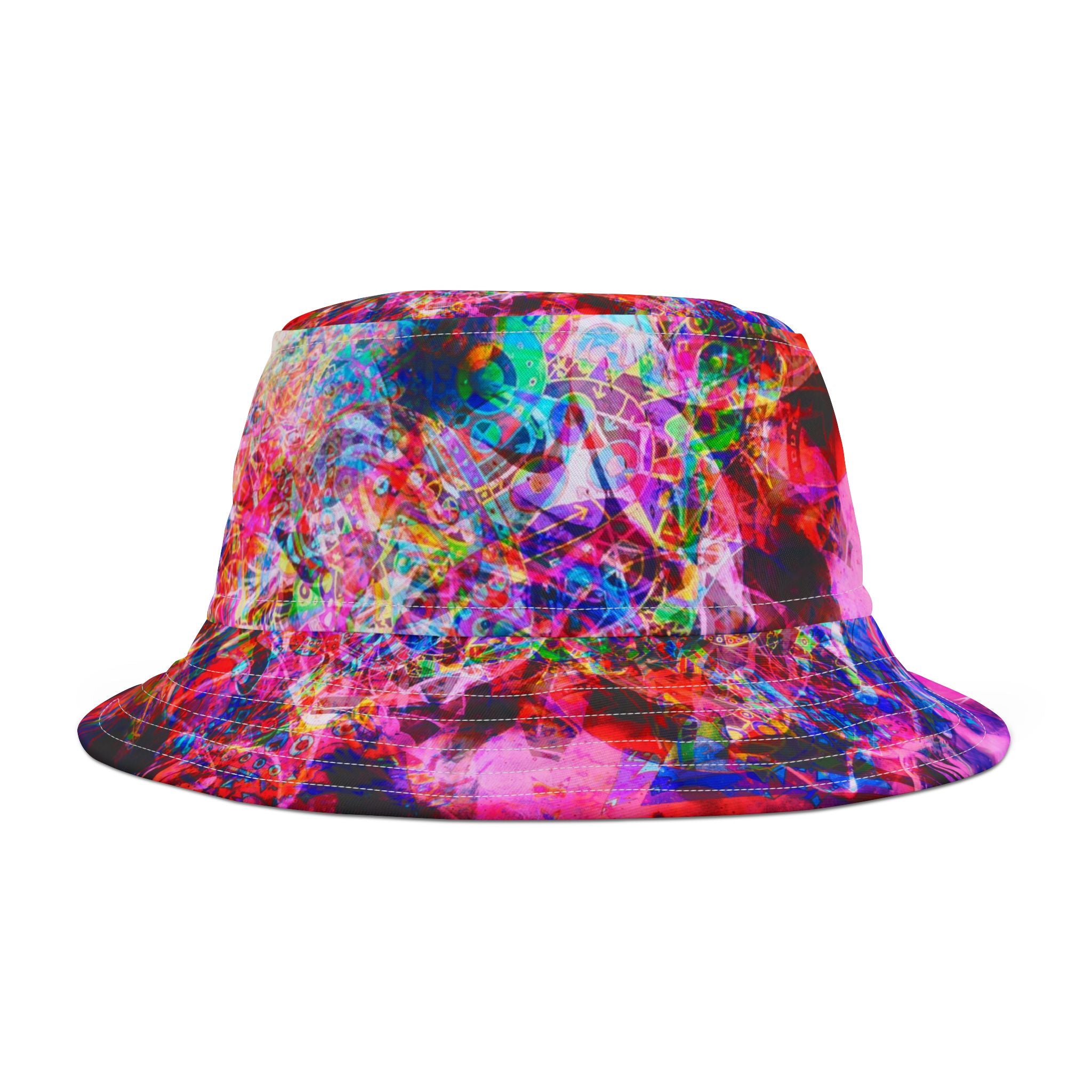 Arashaya Bucket Hat — Vibrant Abstract AOP Sun Hat
