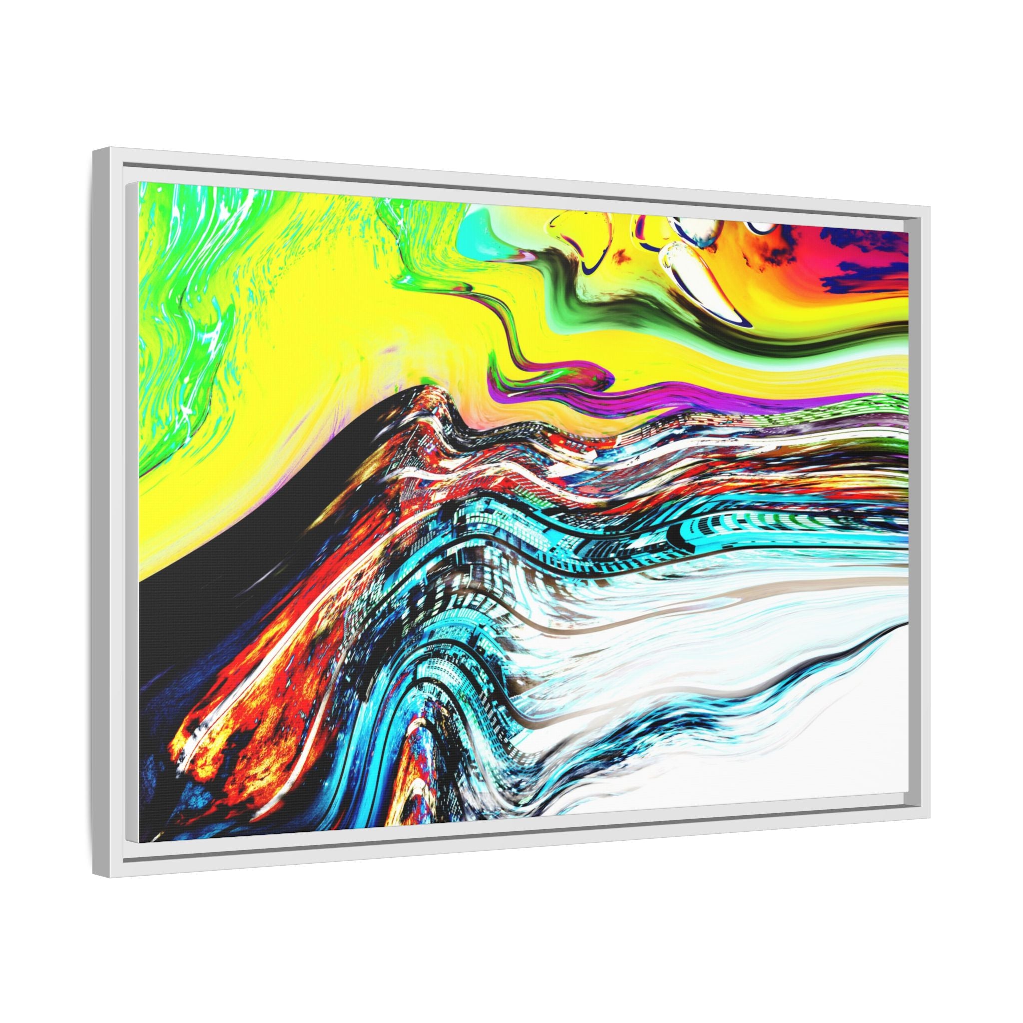 Slip And Slide Matte Canvas Framed Wall Art