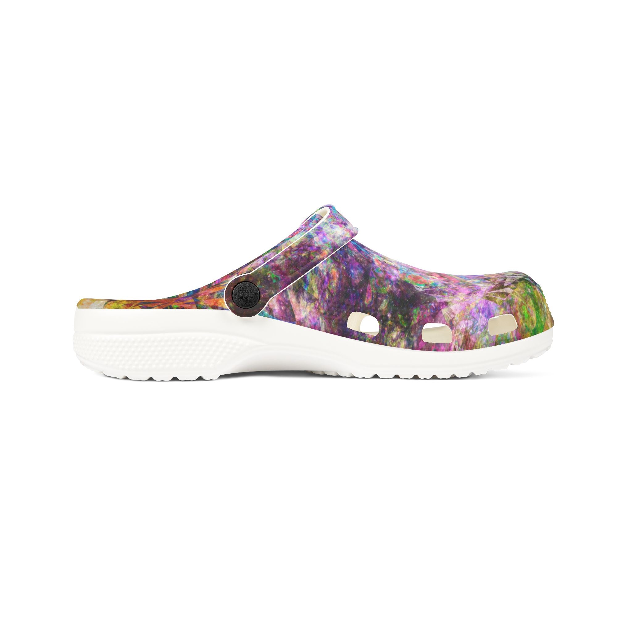 Space Shower 2 - Galaxy Confetti EVA Clogs — Colorful Slip-On Garden Shoes