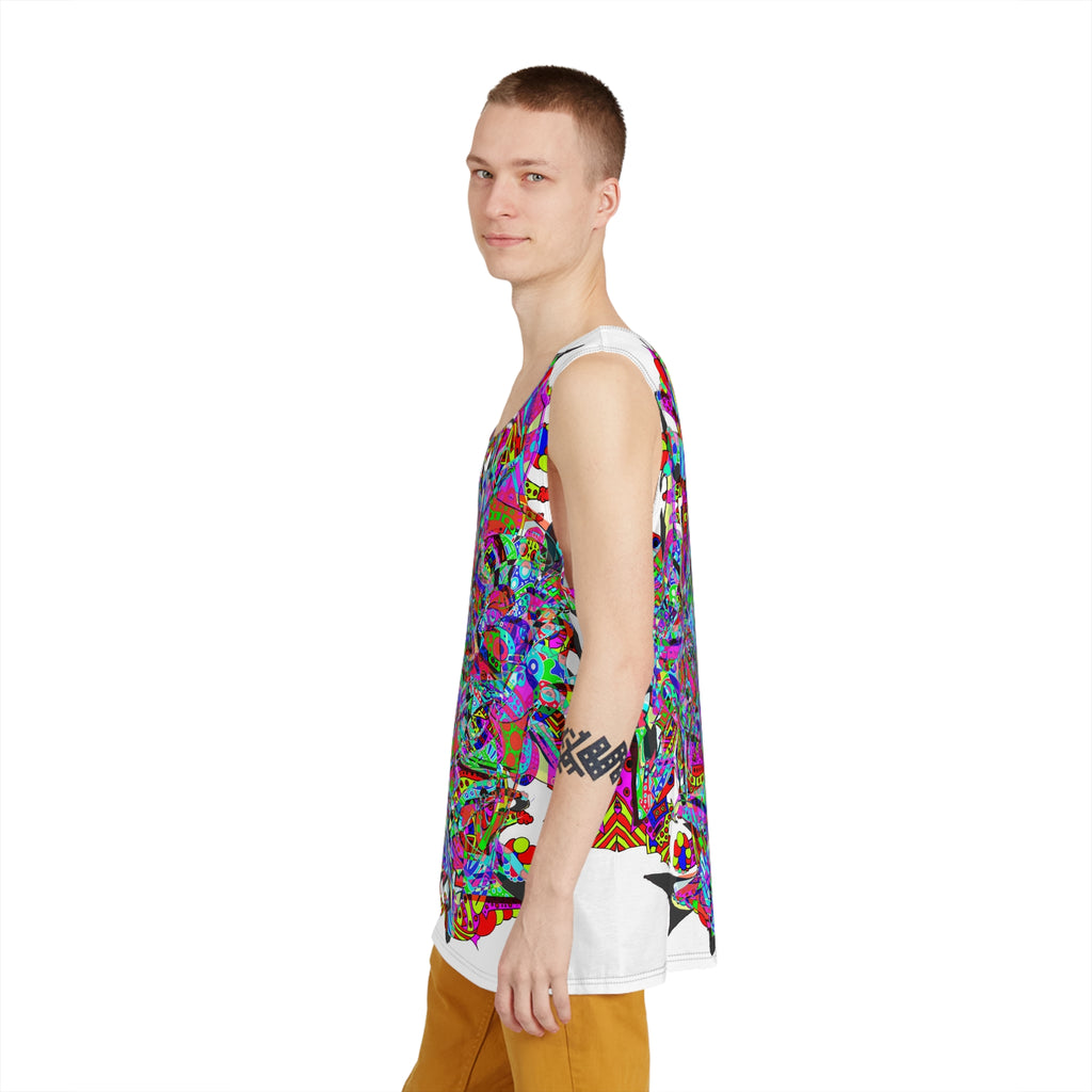 Neon Waffle Monster 12 Men's Tank (AOP)