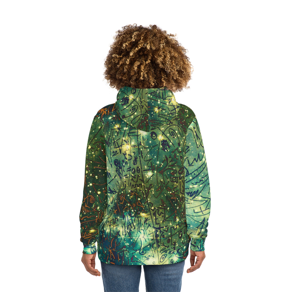 Galaxy Script All-Over Print Hoodie