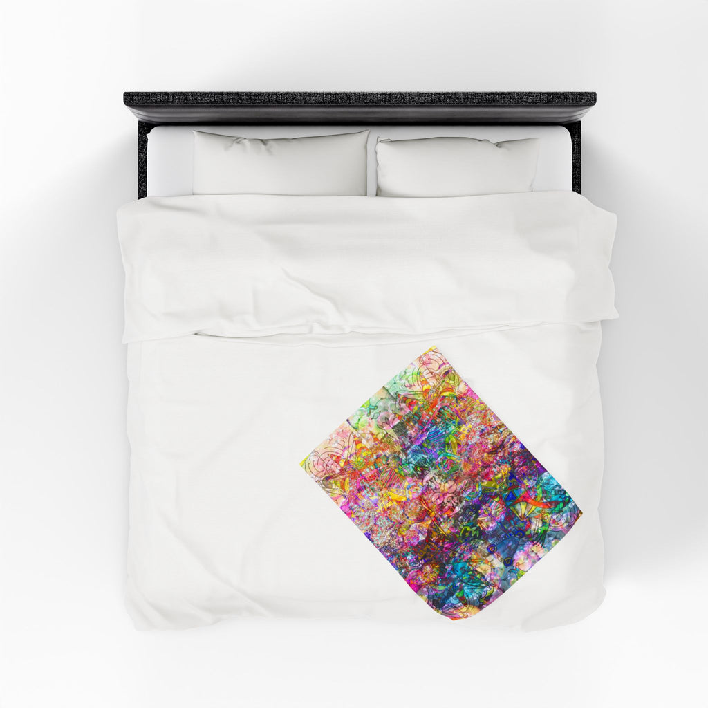 Dance Like There's No Tomorrow Plush Blanket — Colorful Abstract Art Throw