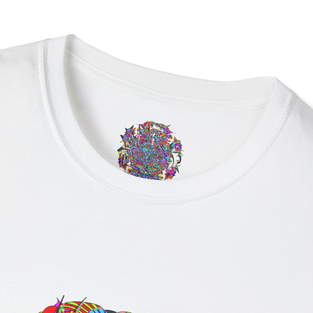 Neon Waffle Monster 12  — Colorful Abstract Floral Graphic Tee