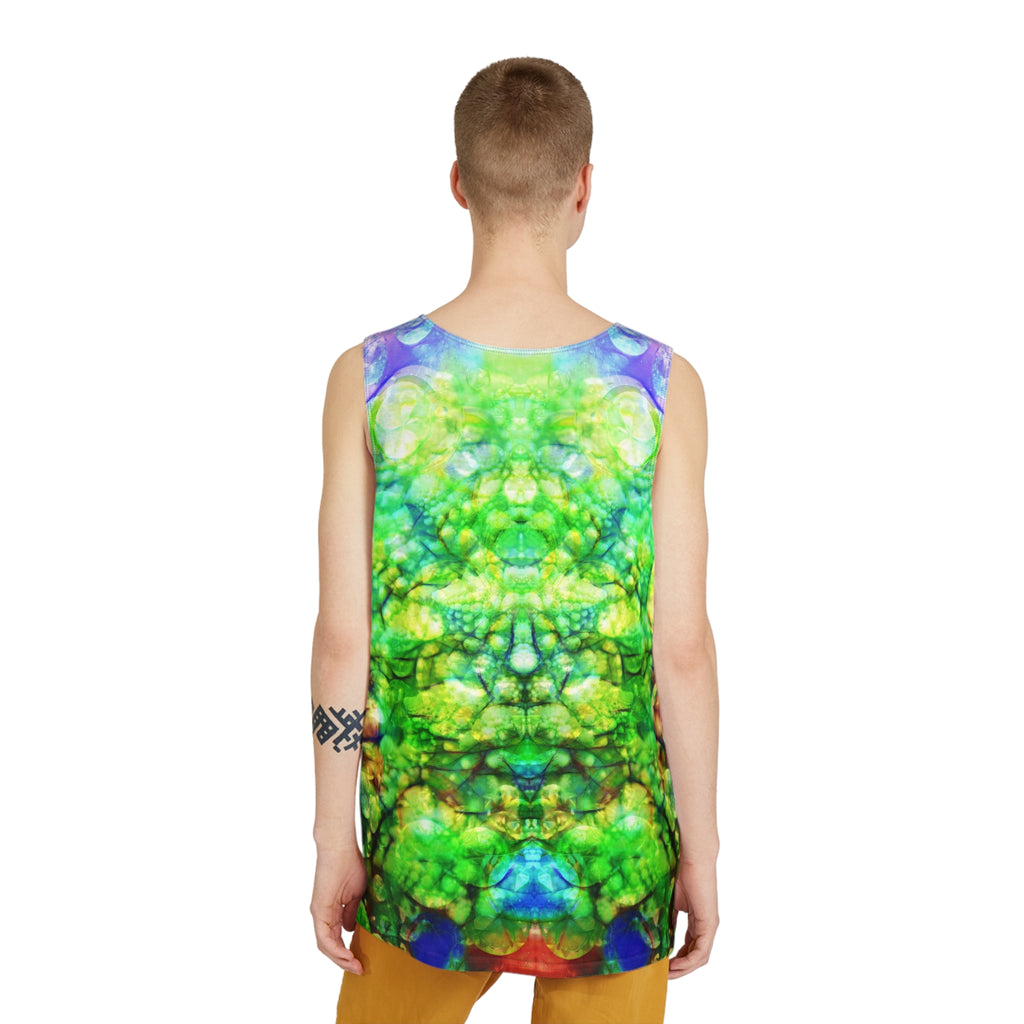 BASS IMMORTAL 30 - Psychedelic Green Marble Tank — Men's All-Over Print Festival Tank