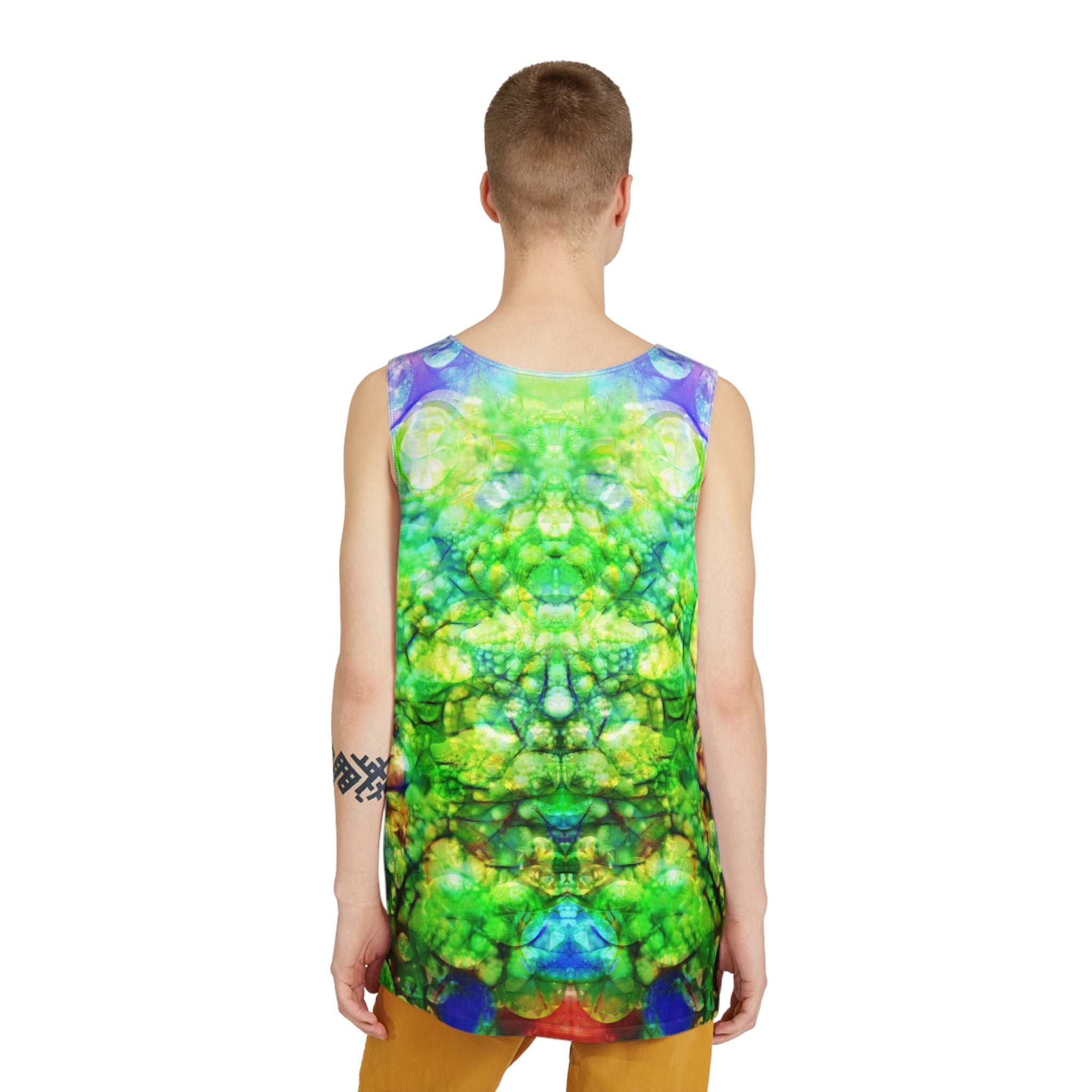 BASS IMMORTAL 30 - Psychedelic Green Marble Tank — Men's All-Over Print Festival Tank